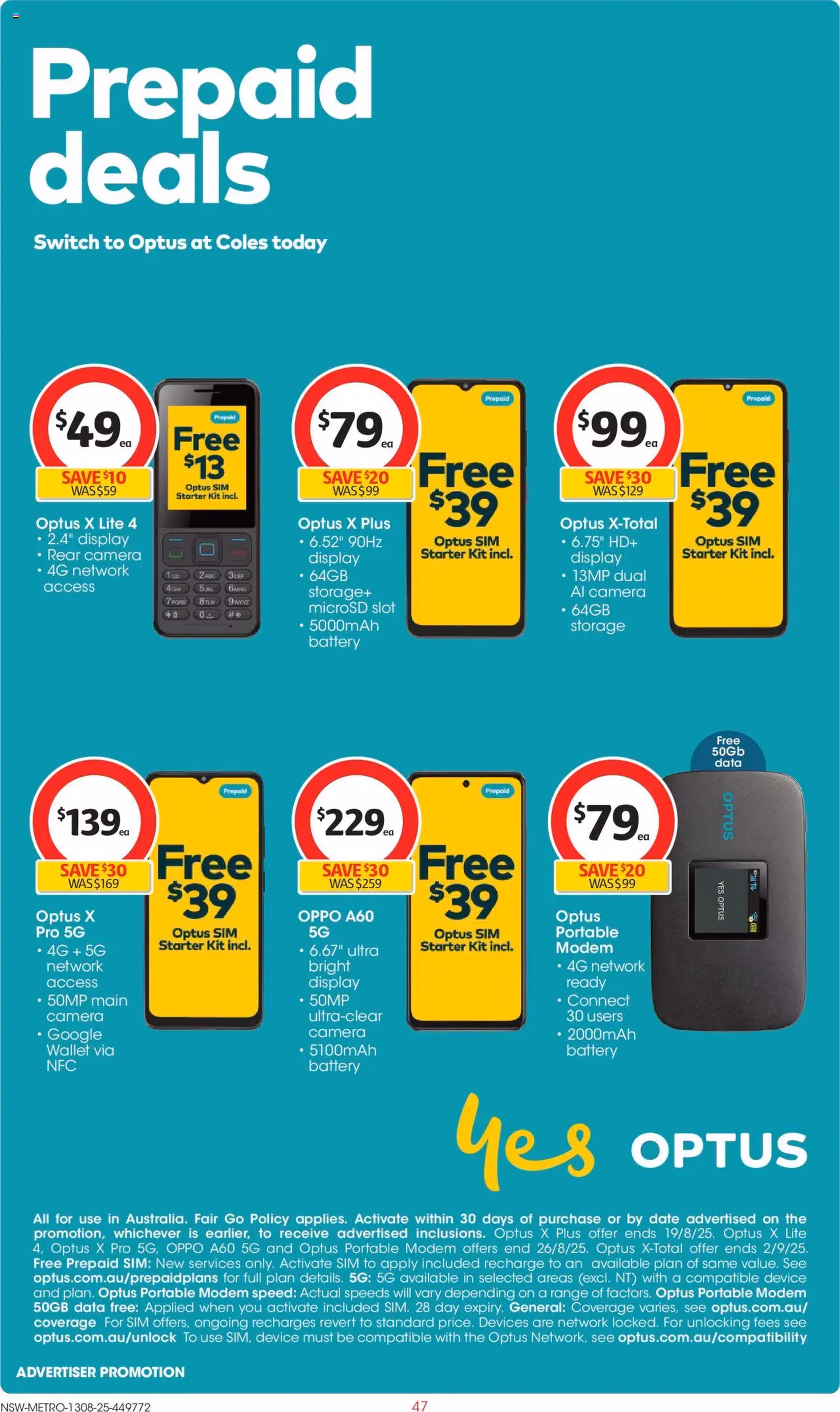 Coles Catalogue NSW - valid flyer from 13/08/2025, page 47 of 49 Coles Catalogue NSW - valid flyer from 13/08/2025, page 47 of 49