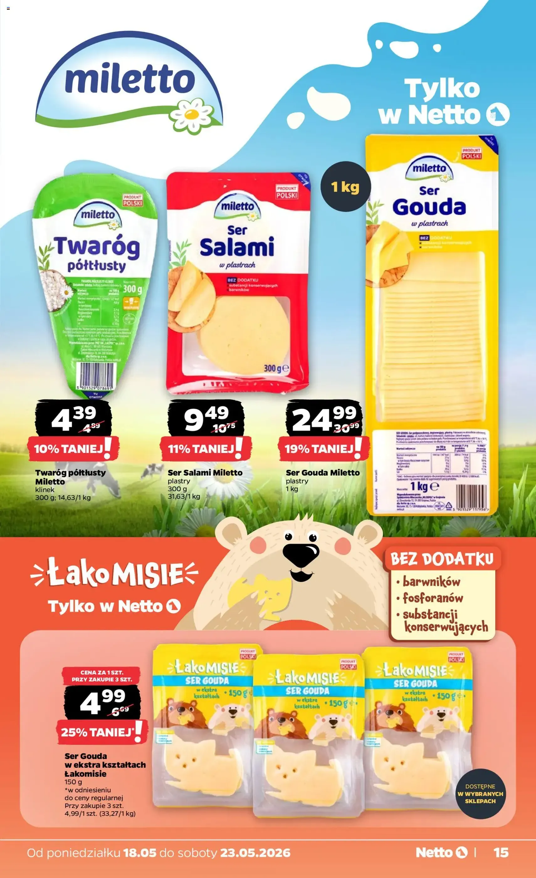 Netto gazetka od poniedziałku spożywcza - ważny gazetka od 18.05.2026 strona 15 z 38