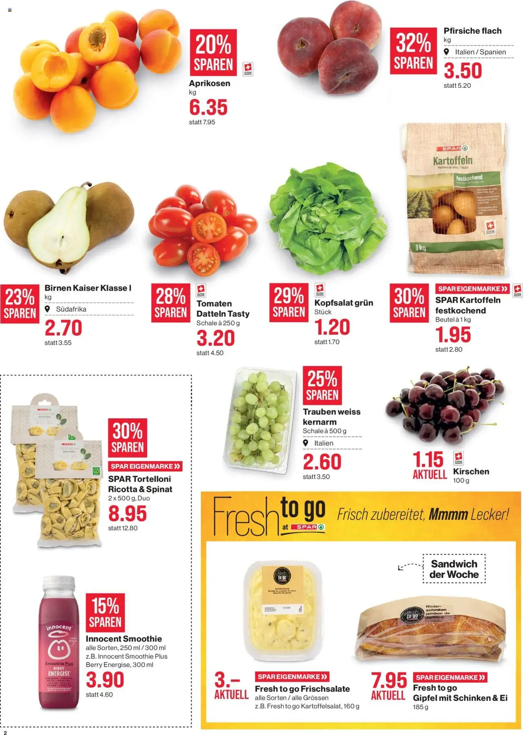 SPAR Aktionen - Gültiger Prospekt ab 24.07.2025, Seite 2 von insgesamt 22 SPAR Aktionen - Gültiger Prospekt ab 24.07.2025, Seite 2 von insgesamt 22
