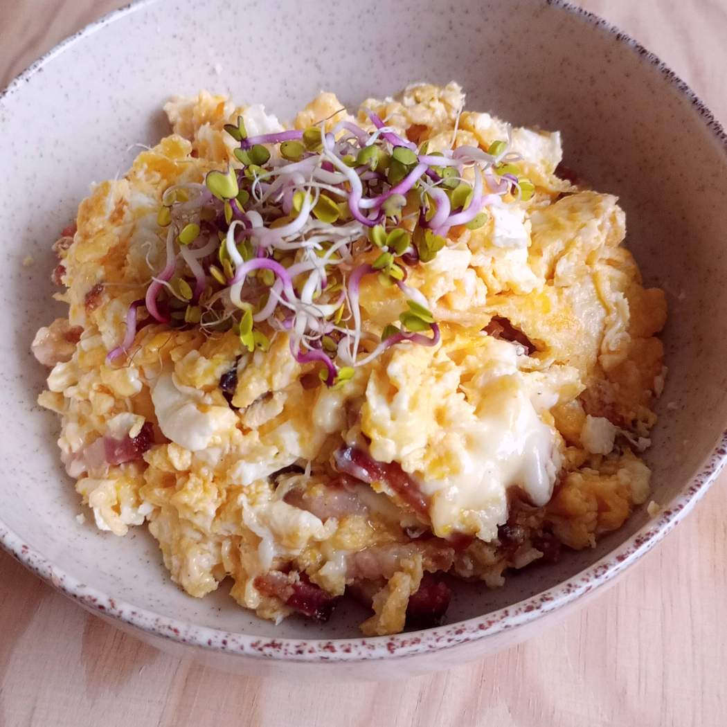 Jajecznica z boczkiem