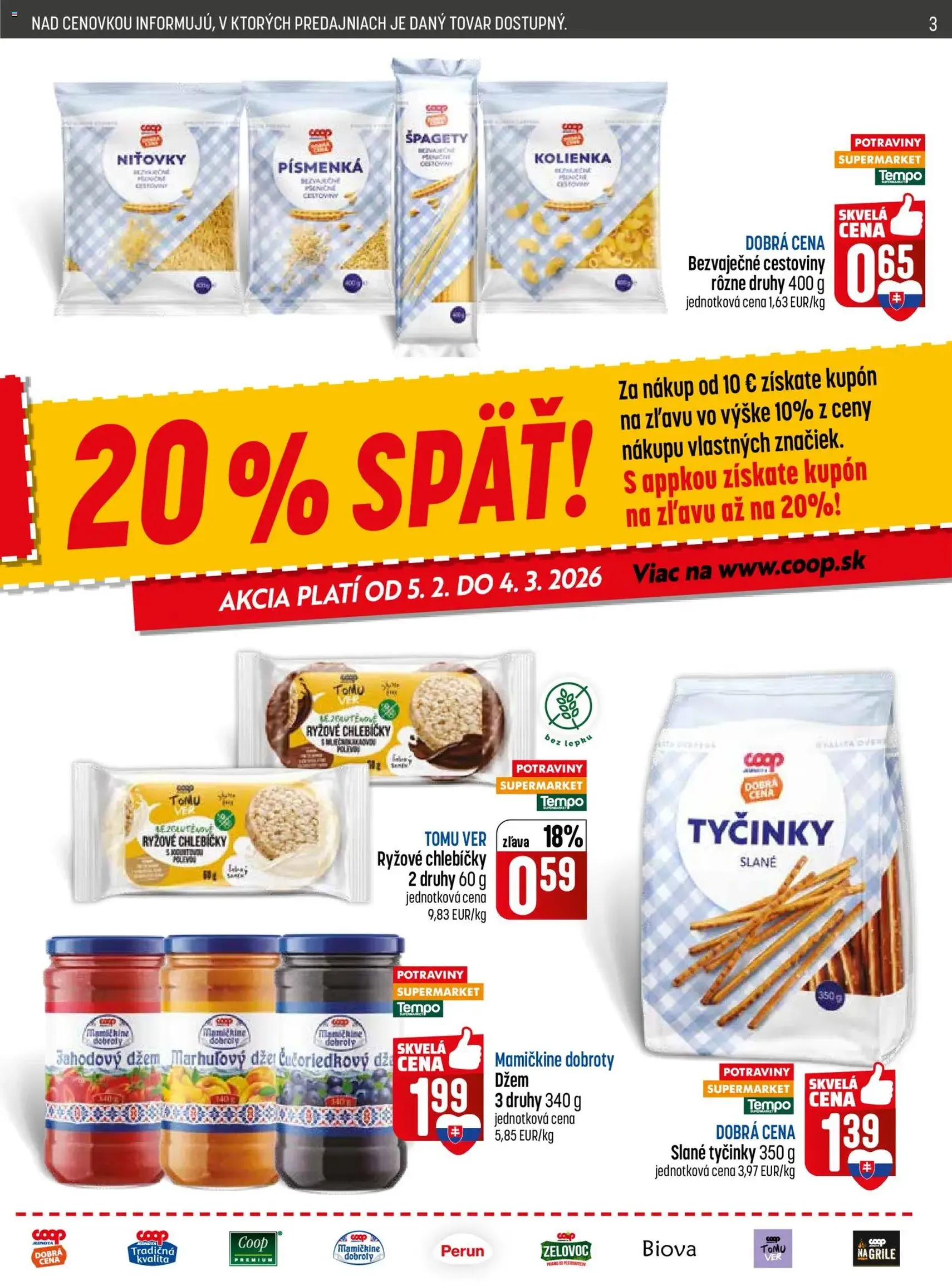 COOP Jednota leták - platný leták od 26.02.2026 strana 3 z 28