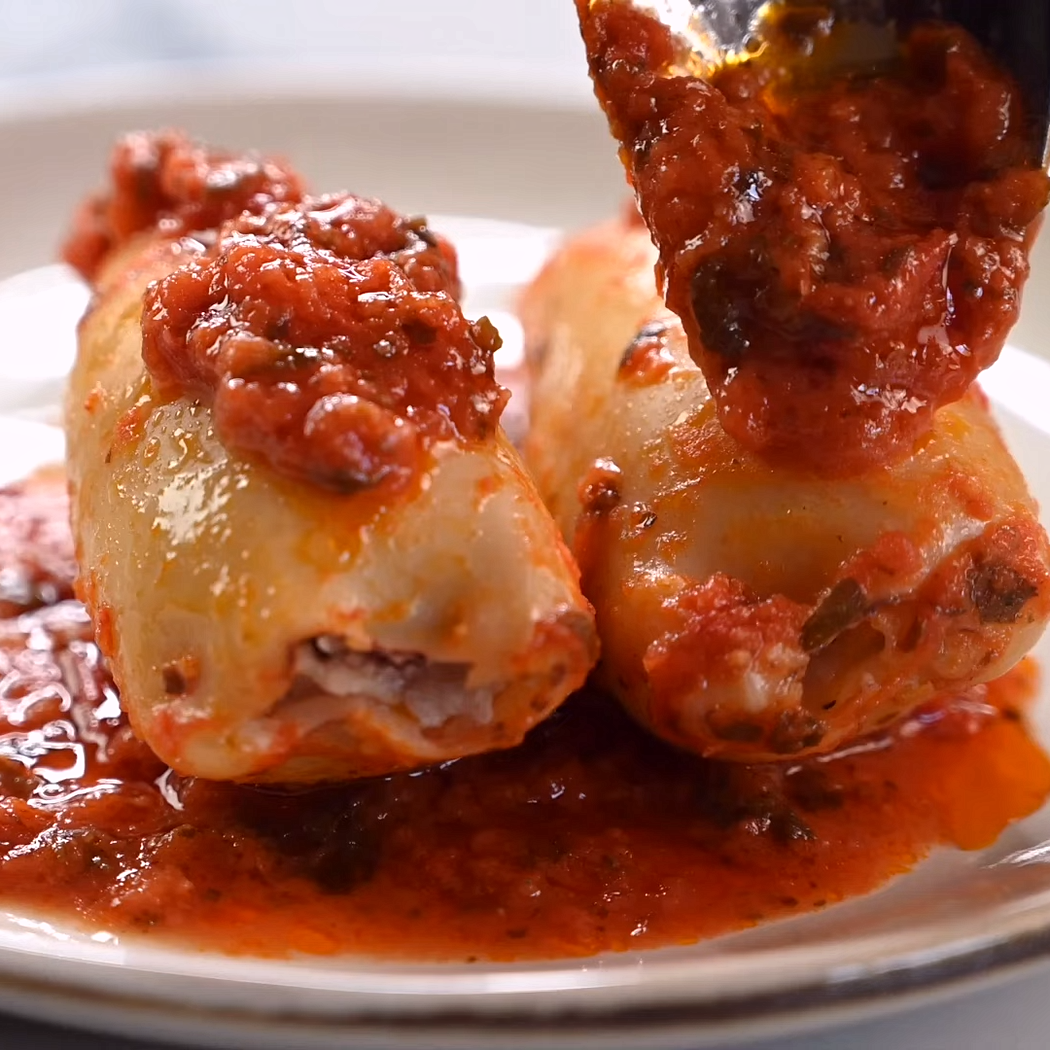 Calamari ripieni in padella