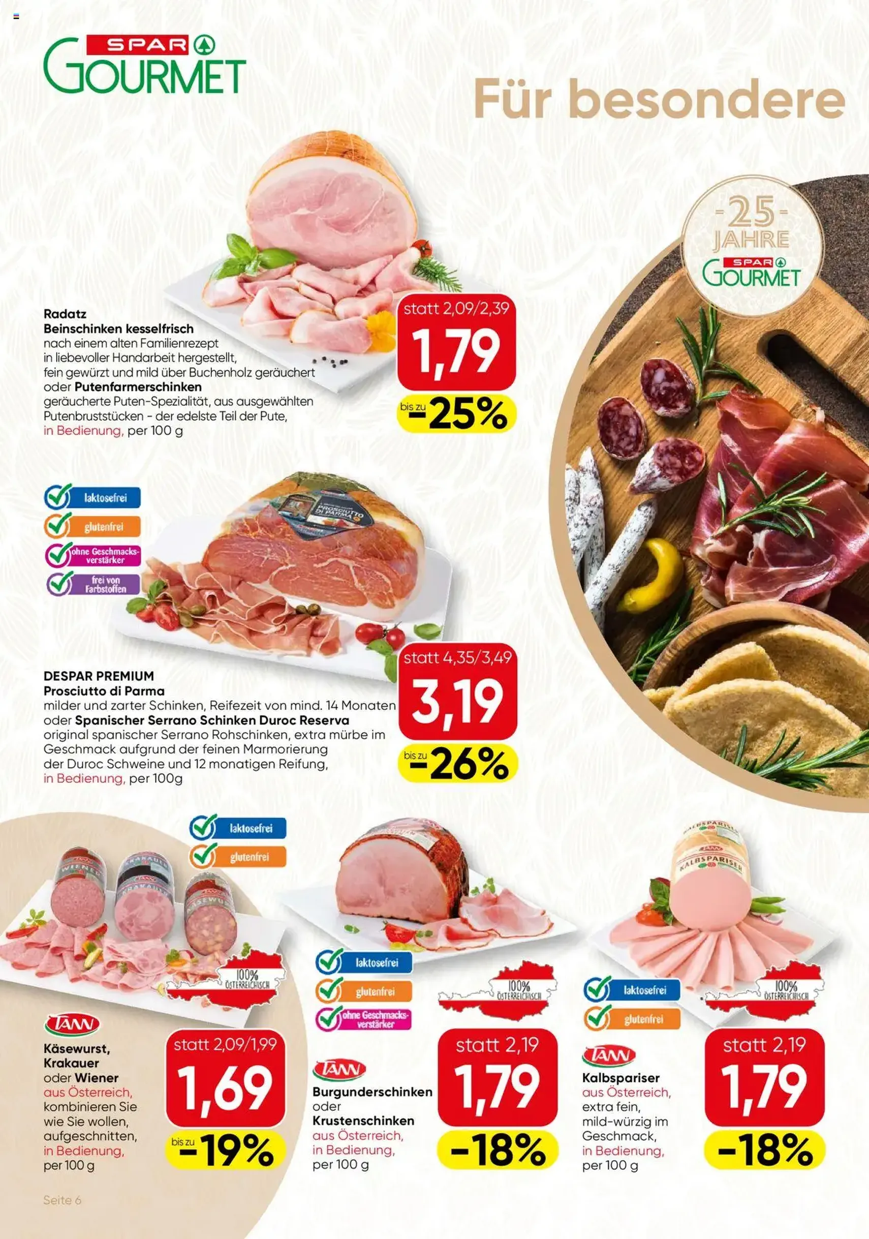 SPAR Gourmet Flugblatt Wien - Gültiger Prospekt ab 31.07.2025, Seite 6 von insgesamt 12 SPAR Gourmet Flugblatt Wien - Gültiger Prospekt ab 31.07.2025, Seite 6 von insgesamt 12