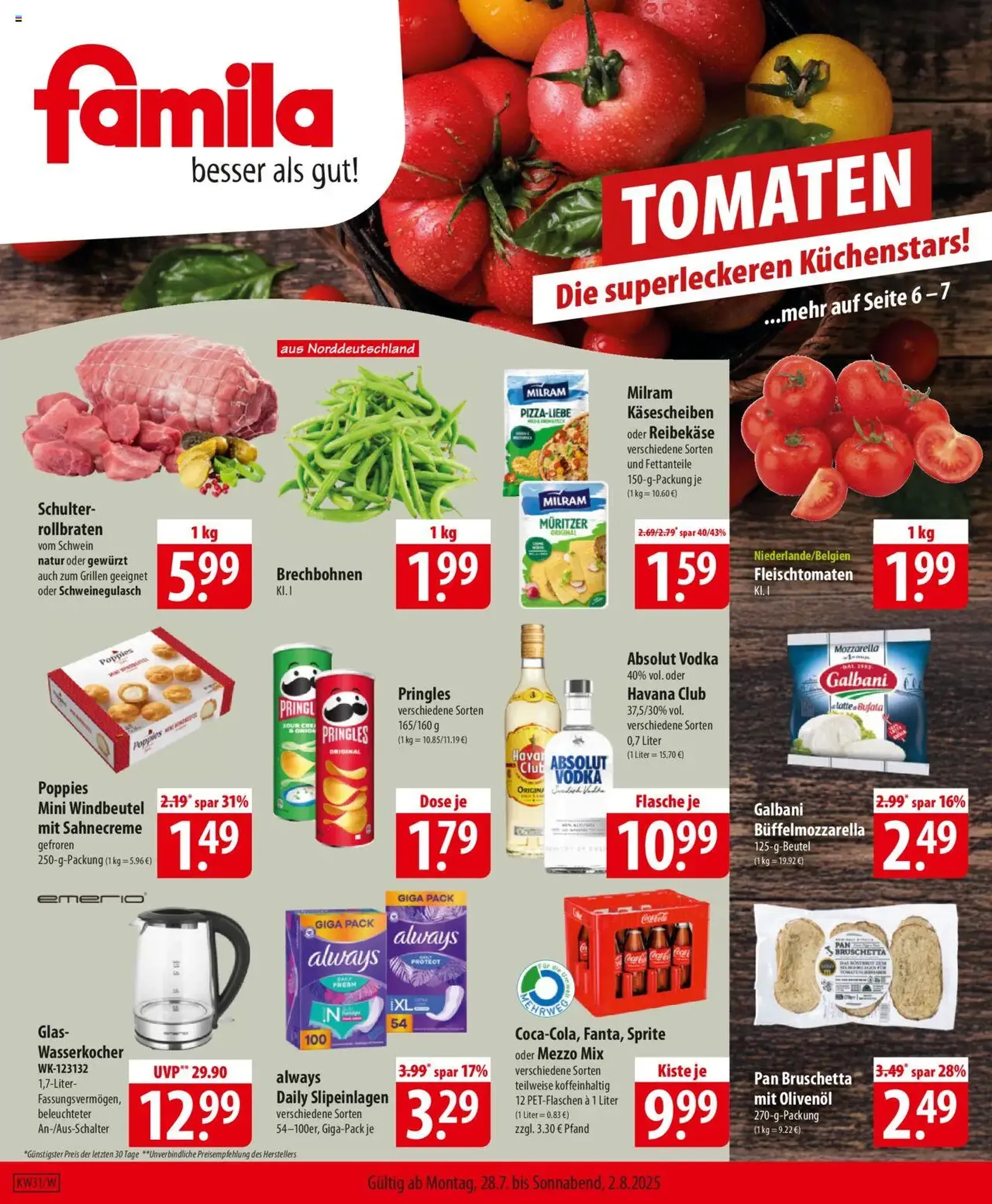 Famila Prospekt - Gültiger Prospekt ab 28.07.2025, Seite 1 von insgesamt 24 Famila Prospekt - Gültiger Prospekt ab 28.07.2025, Seite 1 von insgesamt 24