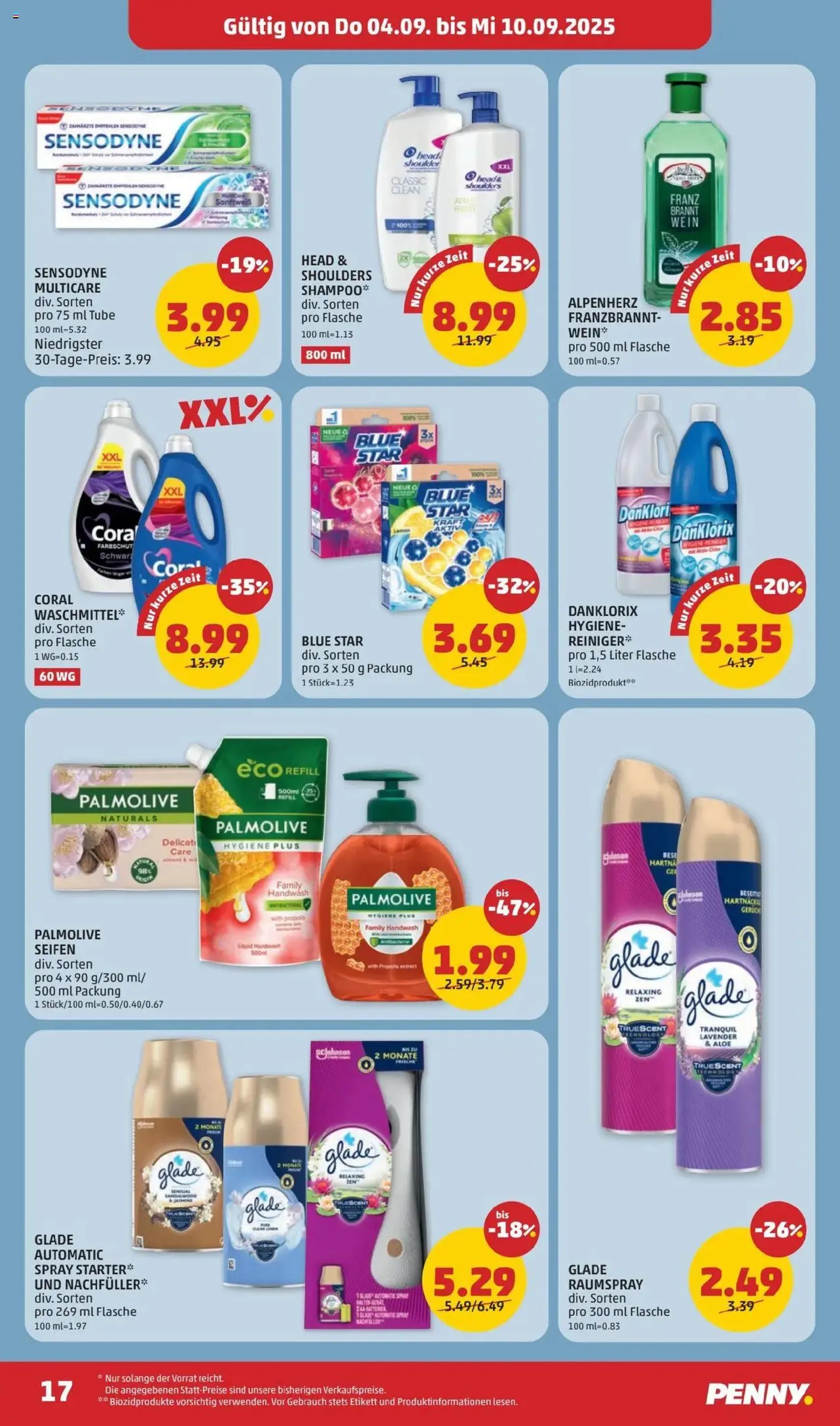 Penny Markt Flugblatt - Gültiger Prospekt ab 04.09.2025, Seite 17 von insgesamt 28 Penny Markt Flugblatt - Gültiger Prospekt ab 04.09.2025, Seite 17 von insgesamt 28