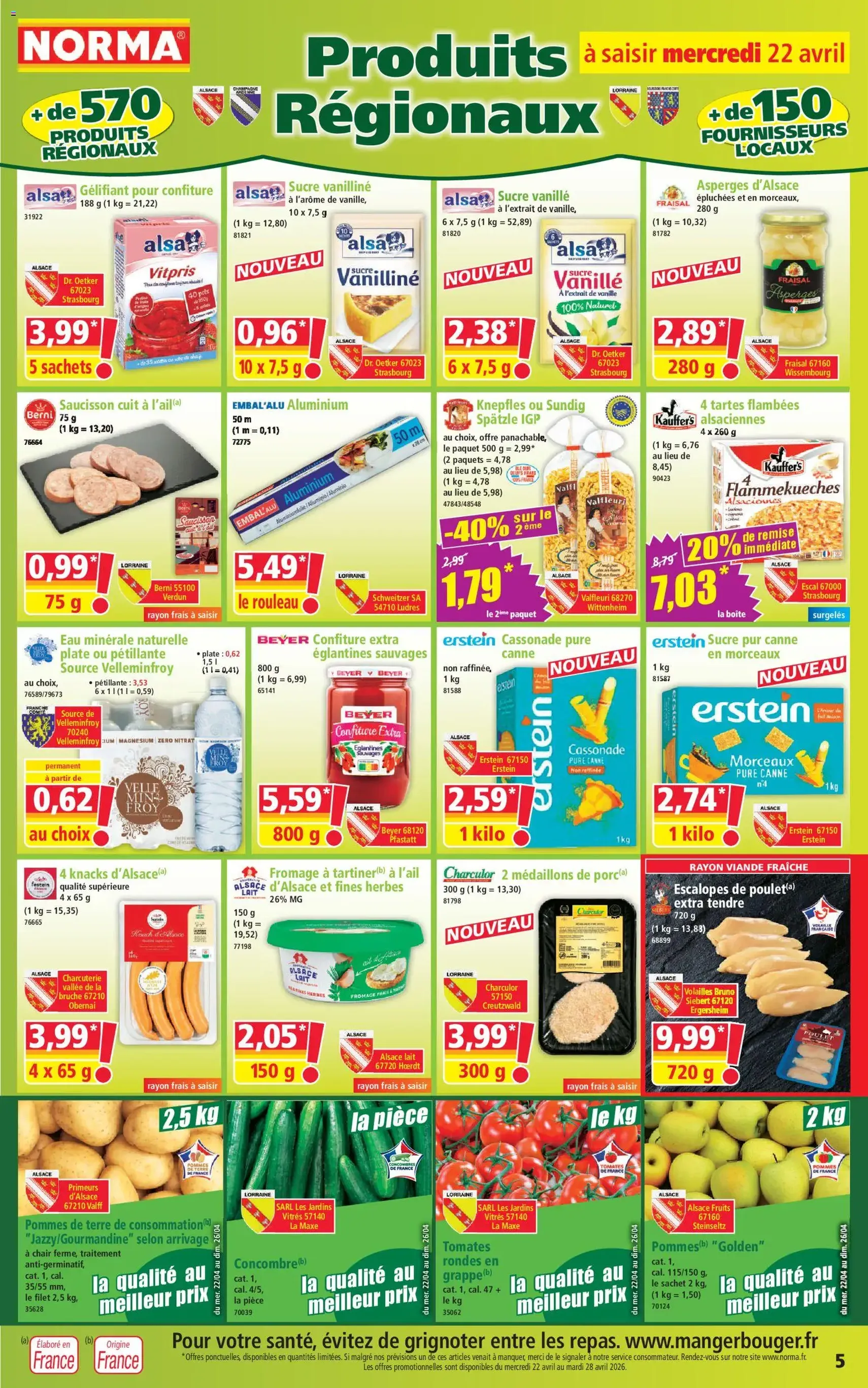 Norma catalogue - brochure valable à partir du 22/04/2026, page 5 sur 14