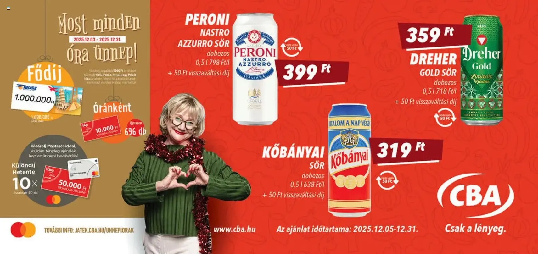 CBA - Óriásplakátok - 2025.12.05. érvényes szórólap 5 oldal 5 oldalból