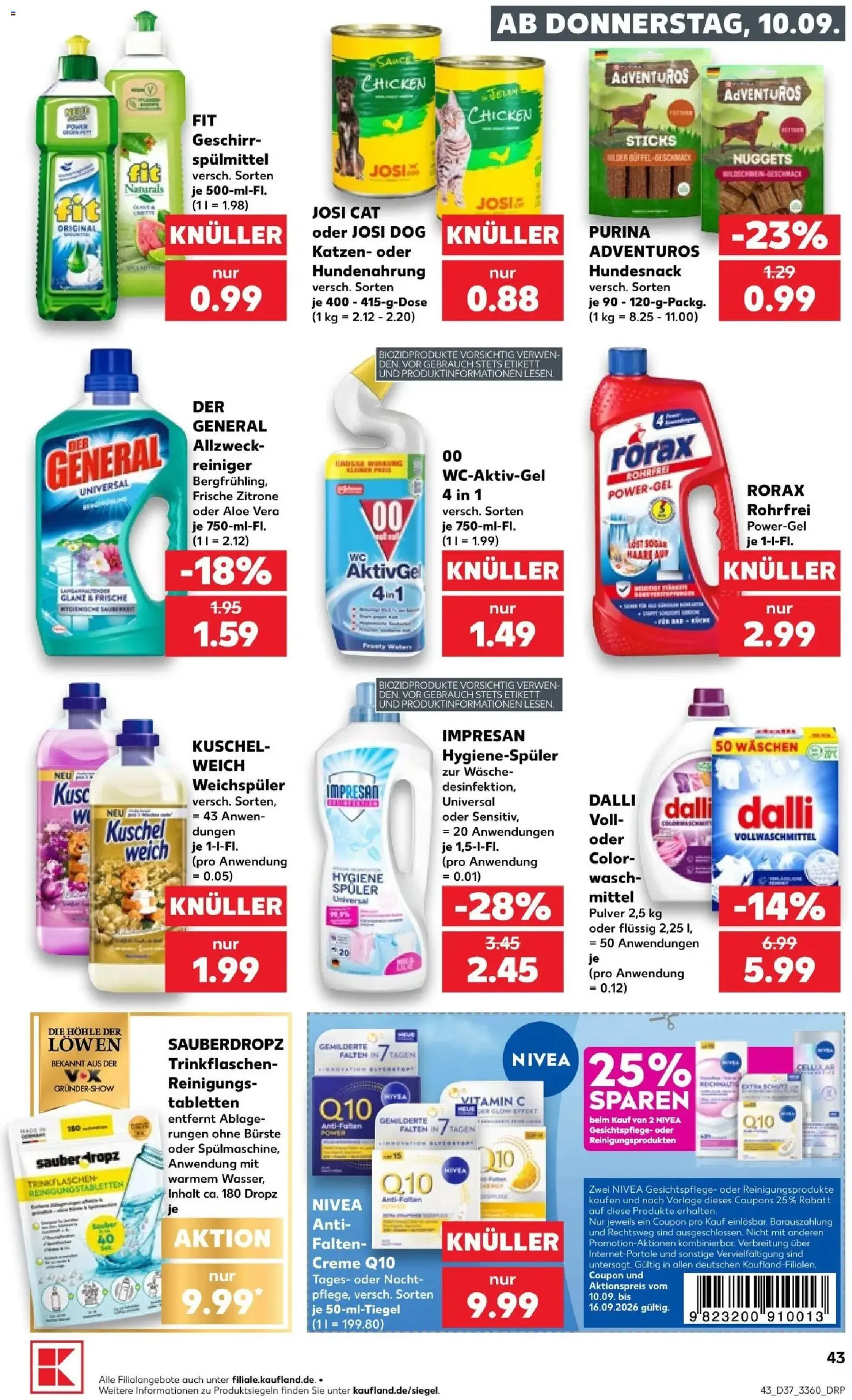 Kaufland Prospekt - Gültiger Prospekt ab 10.09.2026, Seite 43 von insgesamt 66