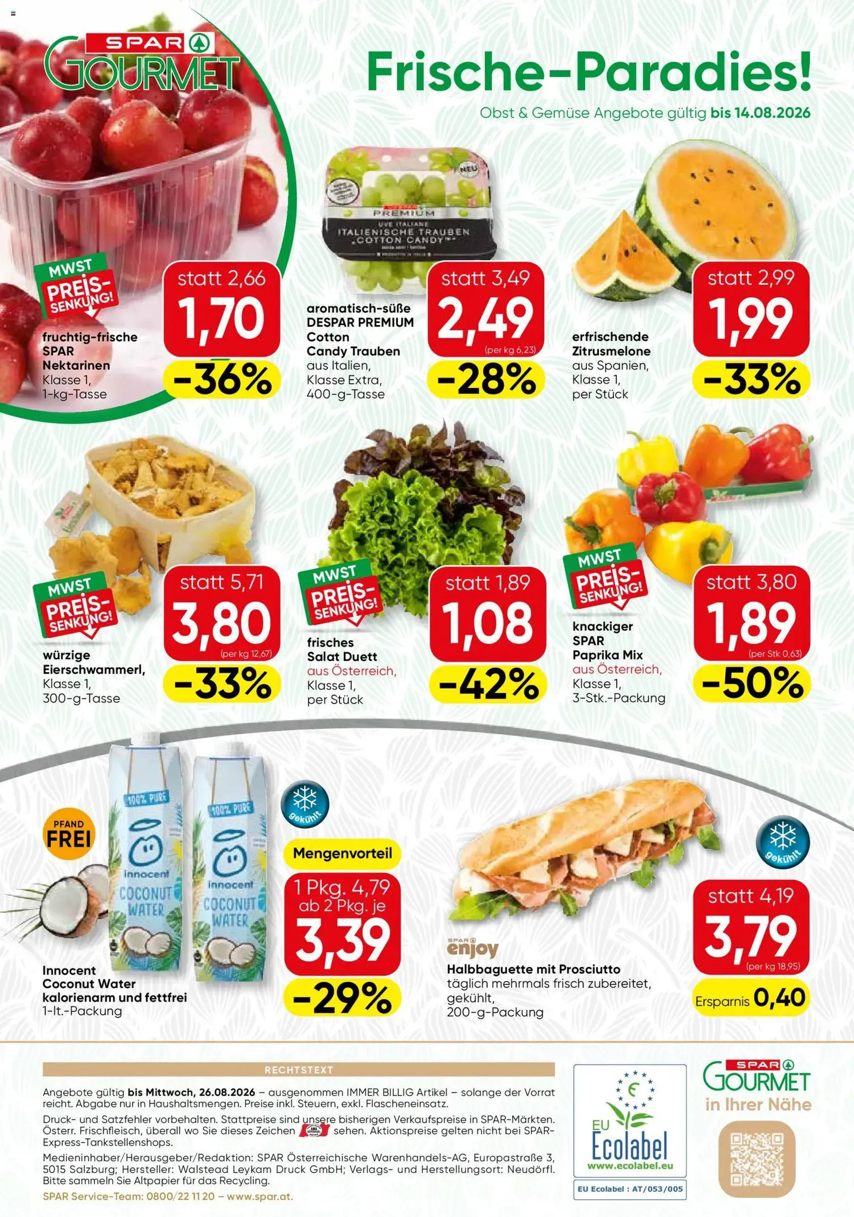 SPAR Gourmet Flugblatt - Gültiger Prospekt ab 13.08.2026, Seite 12 von insgesamt 12