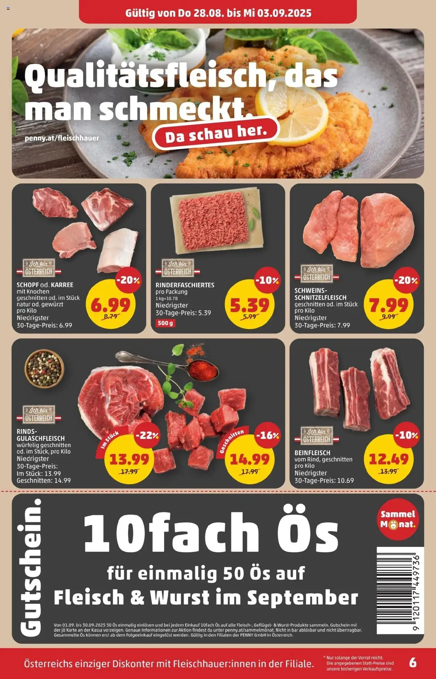 Penny Markt Flugblatt - Gültiger Prospekt ab 28.08.2025, Seite 6 von insgesamt 28 Penny Markt Flugblatt - Gültiger Prospekt ab 28.08.2025, Seite 6 von insgesamt 28