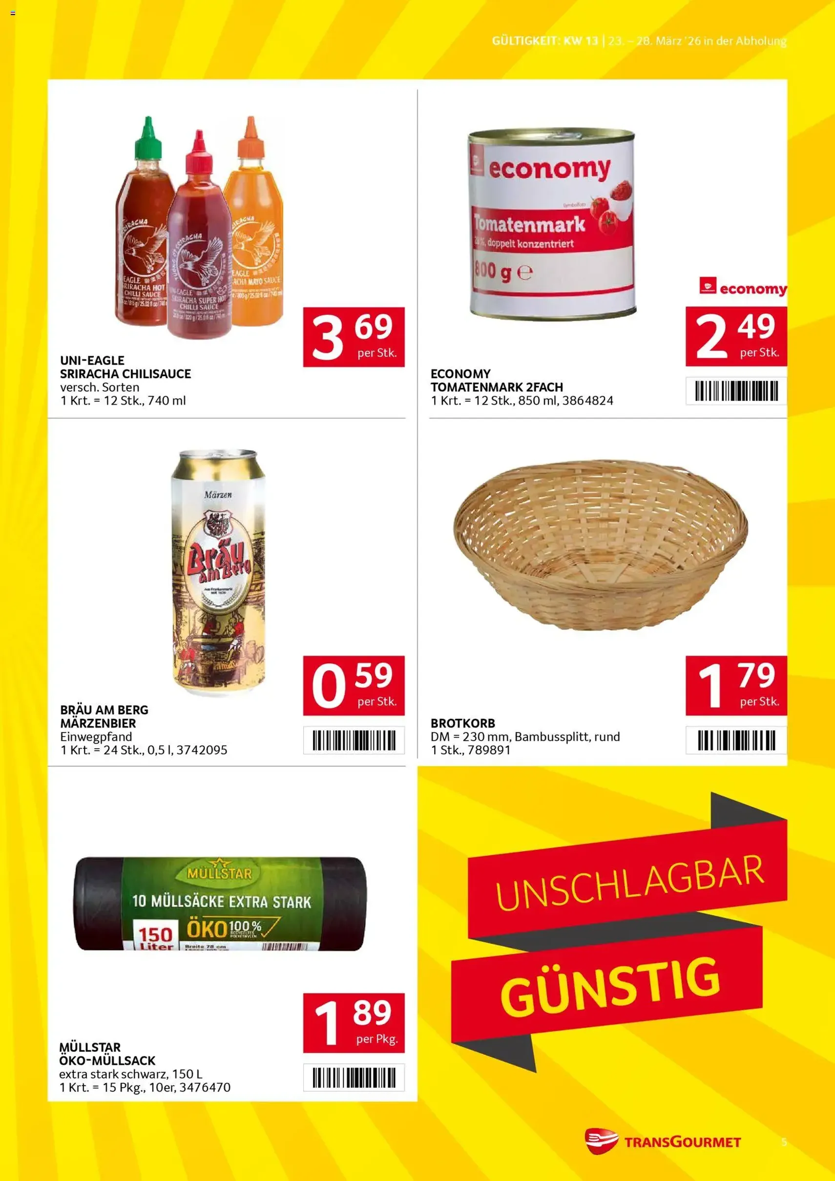 Transgourmet Flugblatt - Gültiger Prospekt ab 23.03.2026, Seite 5 von insgesamt 32