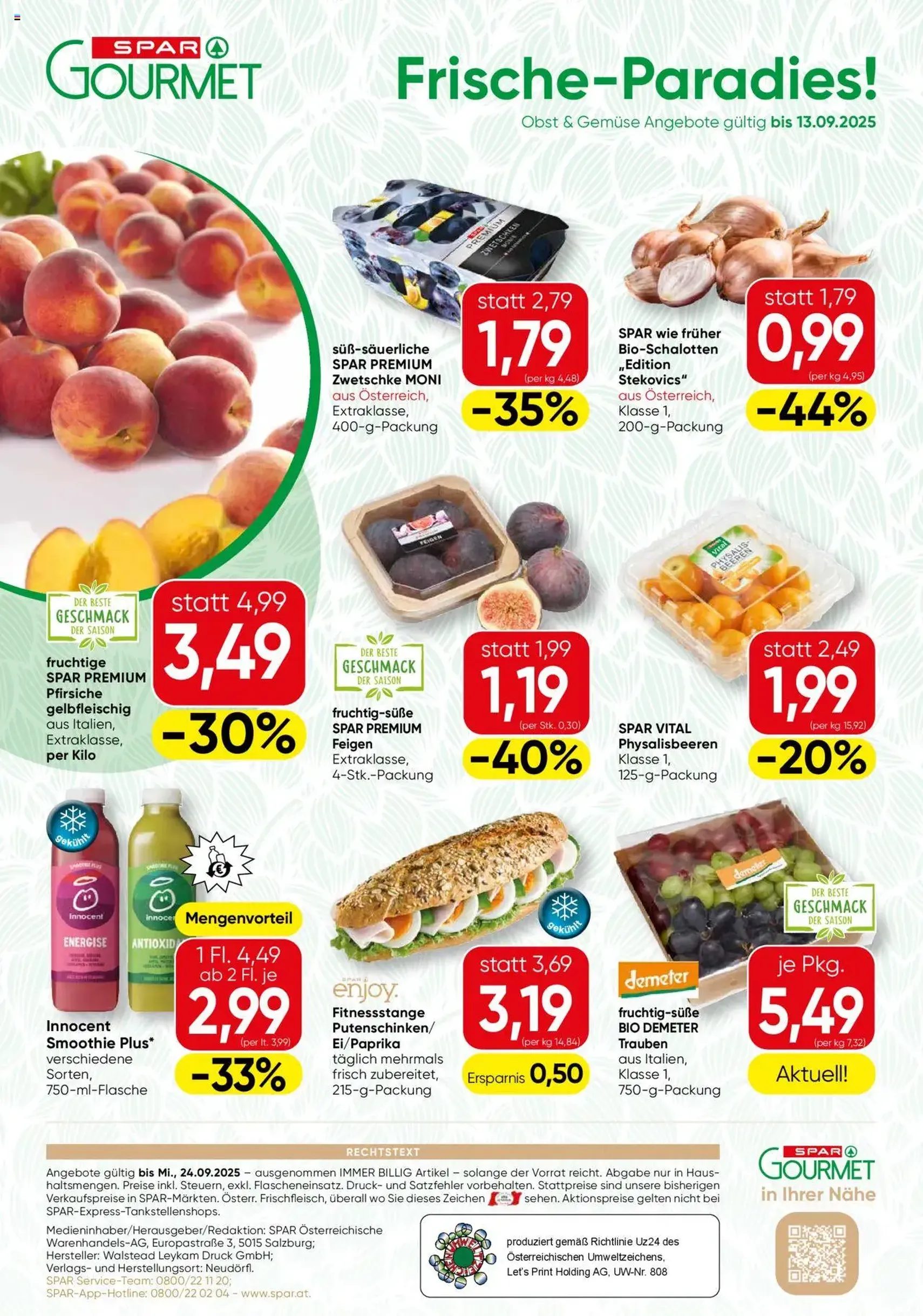 SPAR Gourmet Flugblatt - Gültiger Prospekt ab 11.09.2025, Seite 12 von insgesamt 12