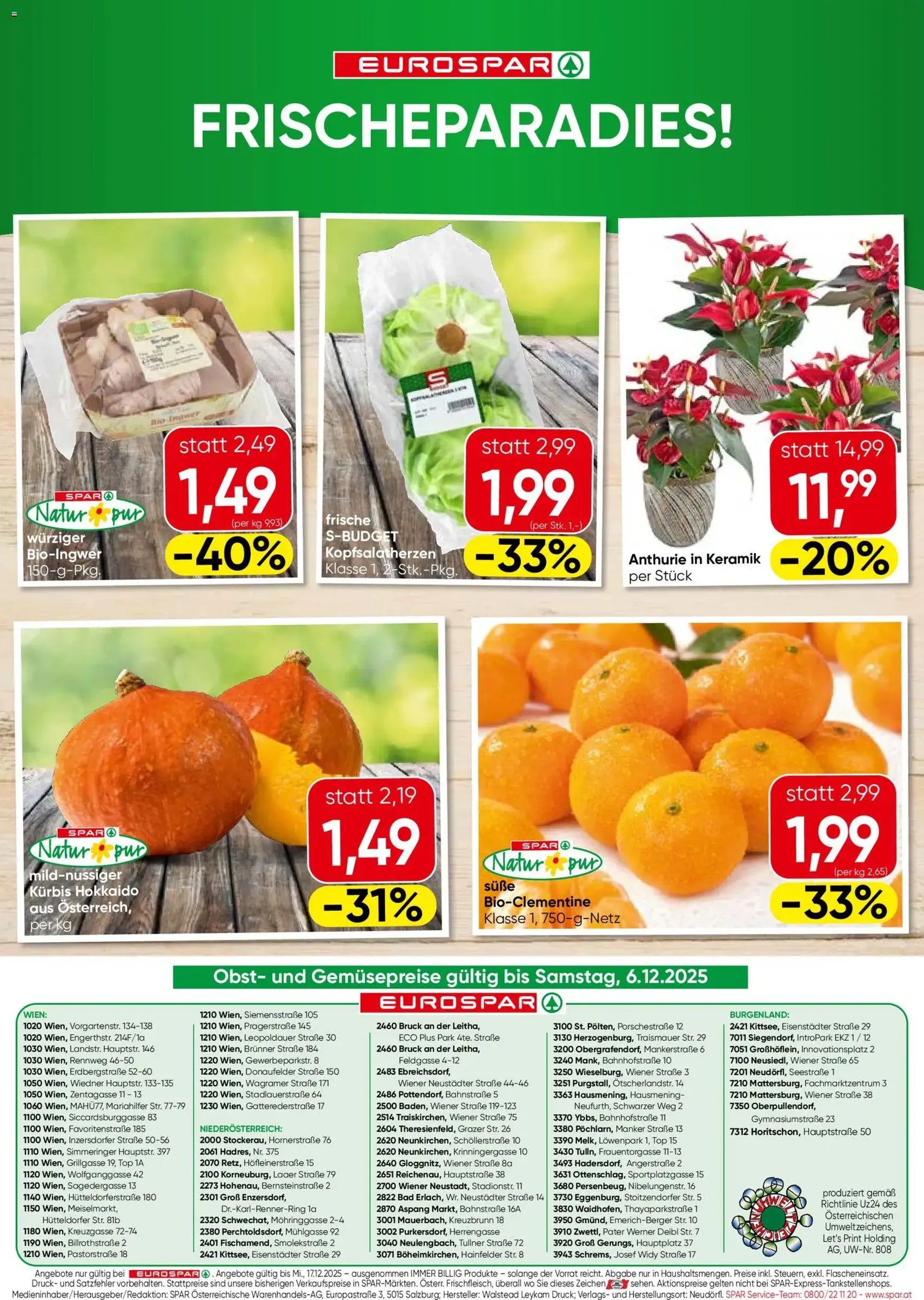 Eurospar Flugblatt - Gültiger Prospekt ab 04.12.2025, Seite 16 von insgesamt 16