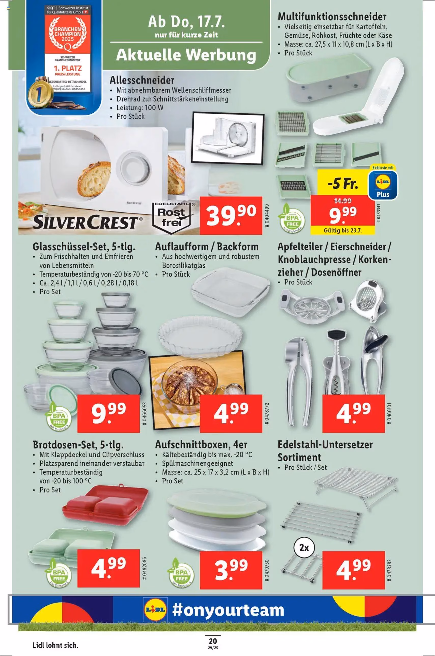 Lidl Aktionen - Gültiger Prospekt ab 17.07.2025, Seite 22 von insgesamt 34 Lidl Aktionen - Gültiger Prospekt ab 17.07.2025, Seite 22 von insgesamt 34