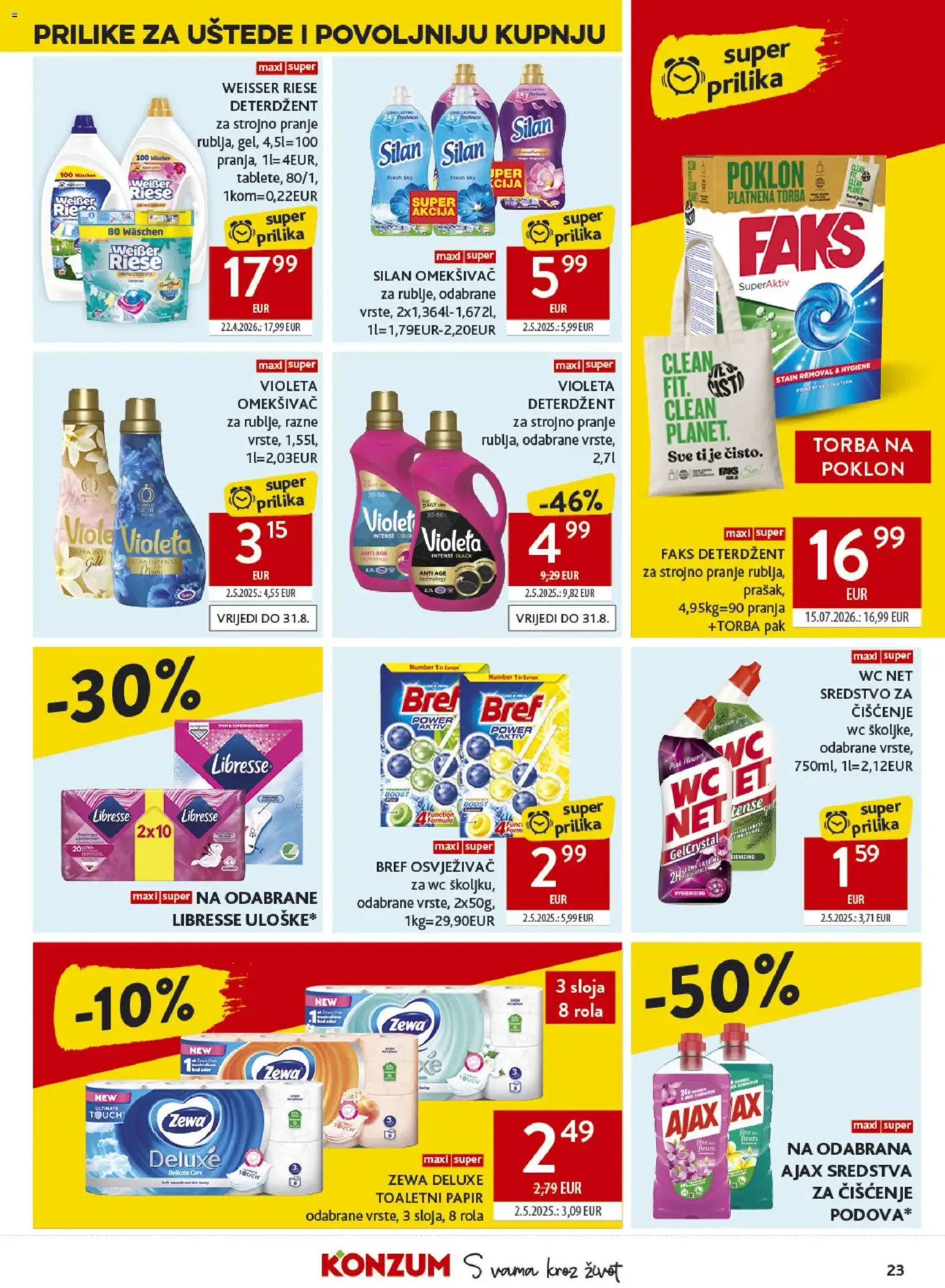 Konzum HR akciós újság - 2026.07.29. érvényes szórólap 23 oldal 40 oldalból