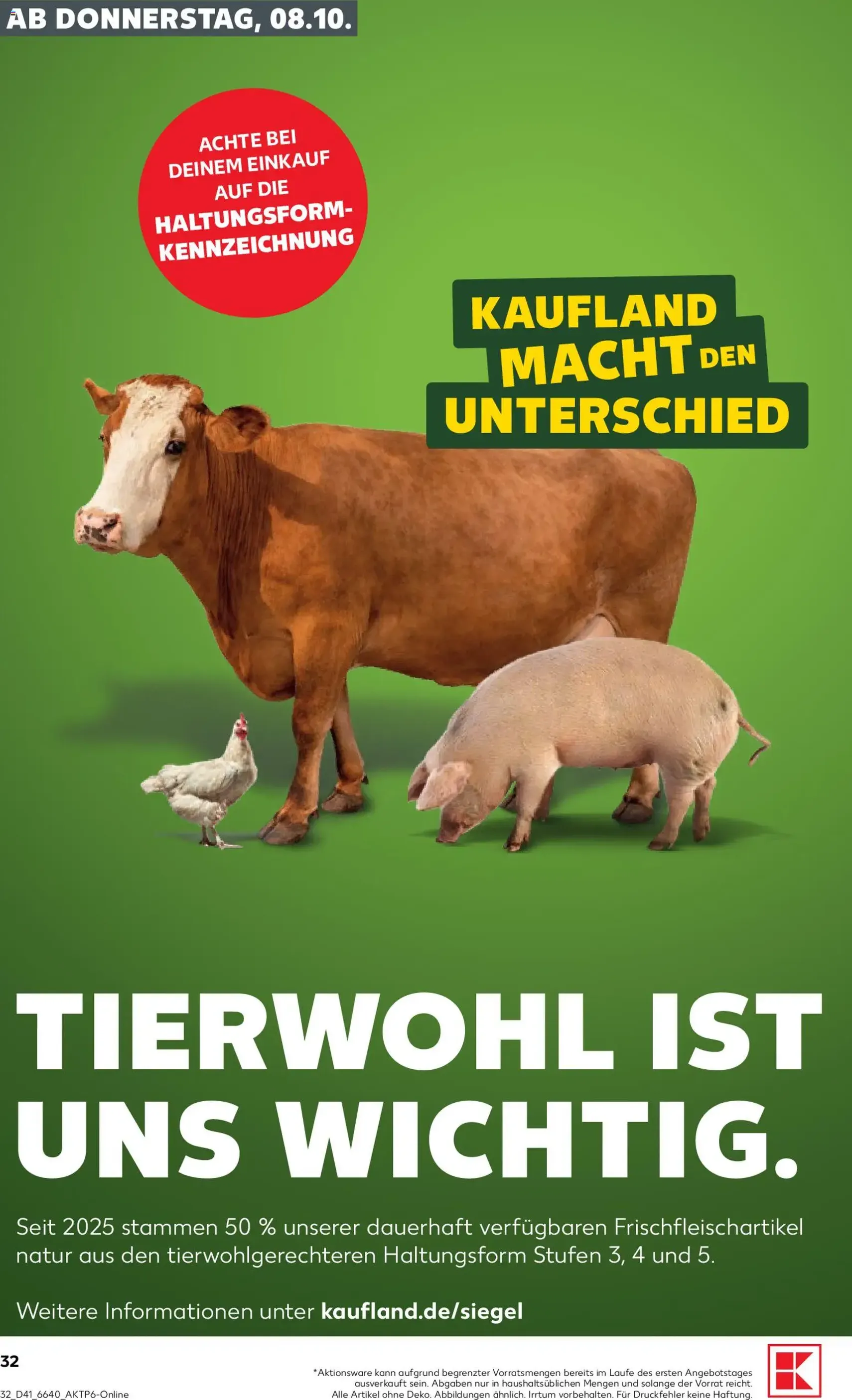 Kaufland Prospekt - Gültiger Prospekt ab 08.10.2026, Seite 32 von insgesamt 70
