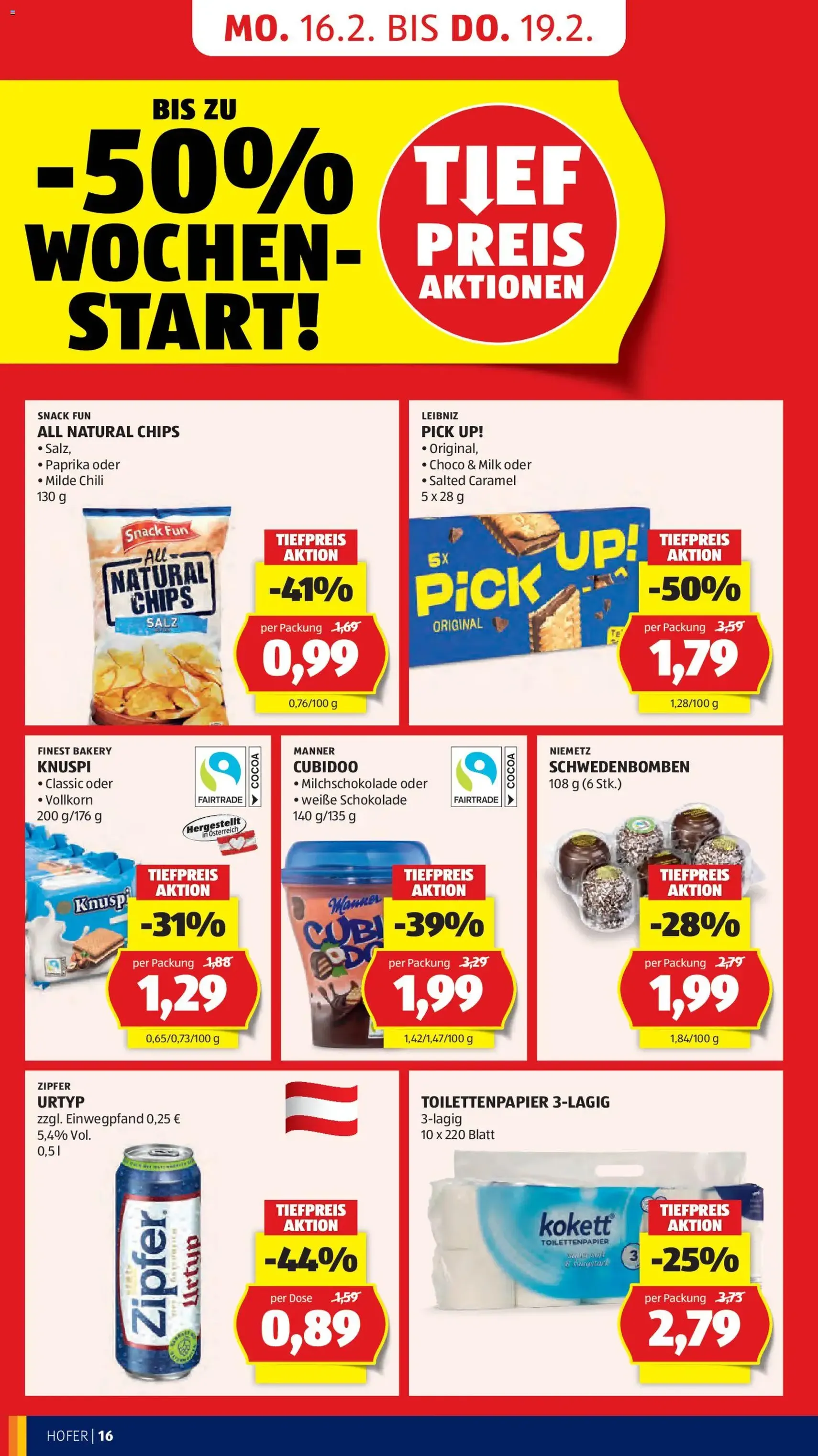 Hofer Flugblatt - Gültiger Prospekt ab 13.02.2026, Seite 18 von insgesamt 41
