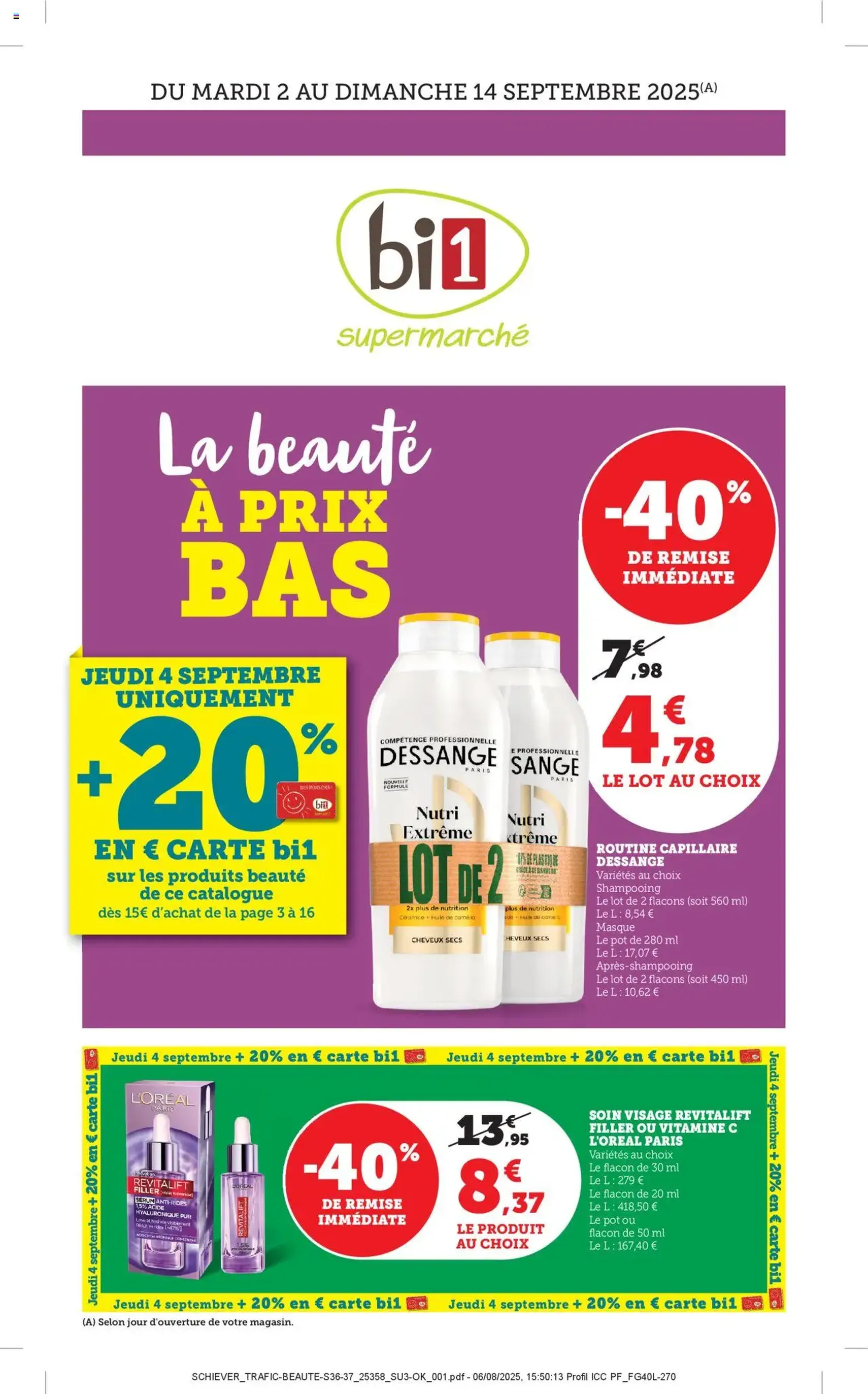 Bi1 catalogue - brochure valable à partir du 01/09/2025, page 1 sur 40