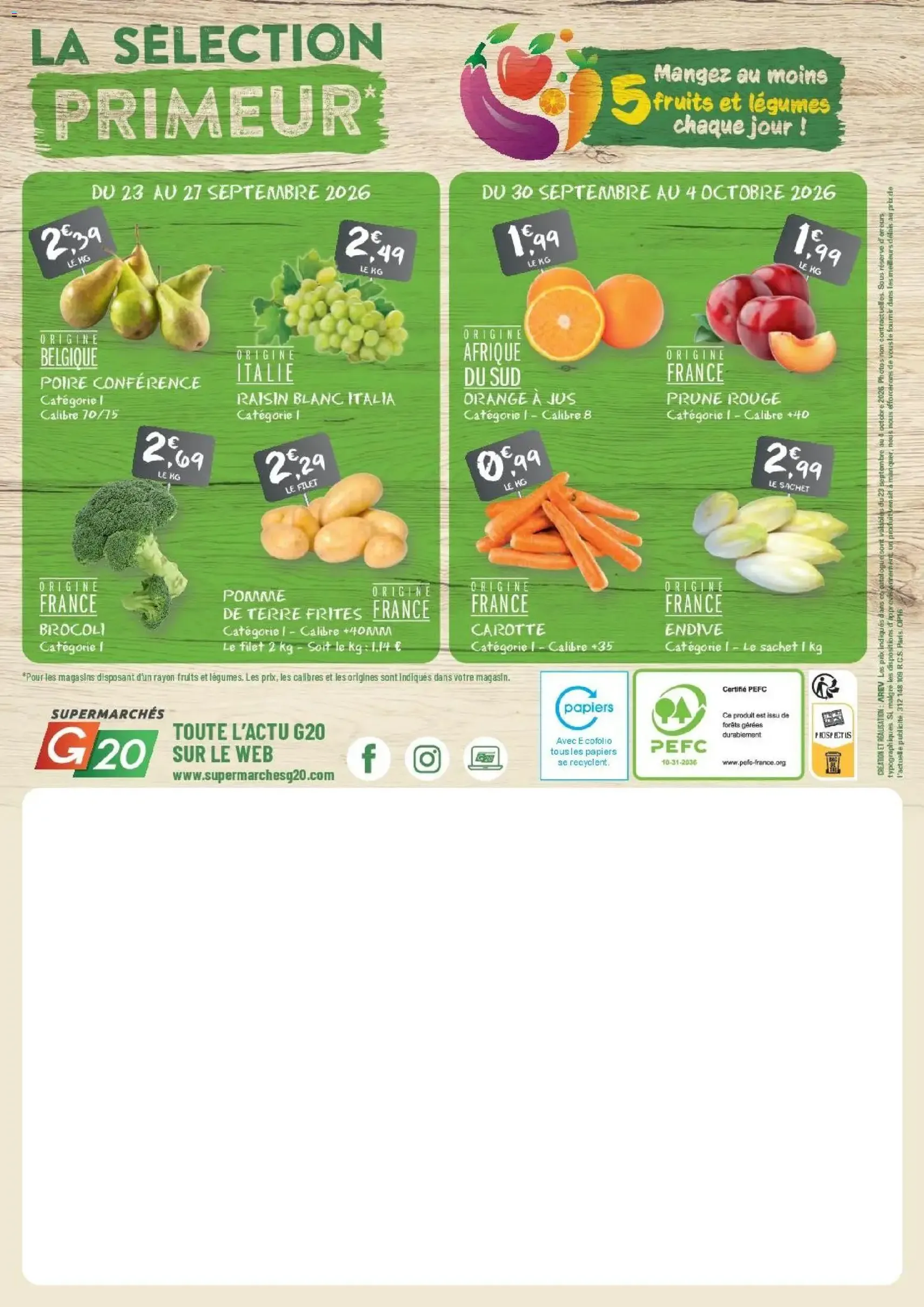 G20 Supermarchés catalogue - brochure valable à partir du 23/09/2026, page 20 sur 20