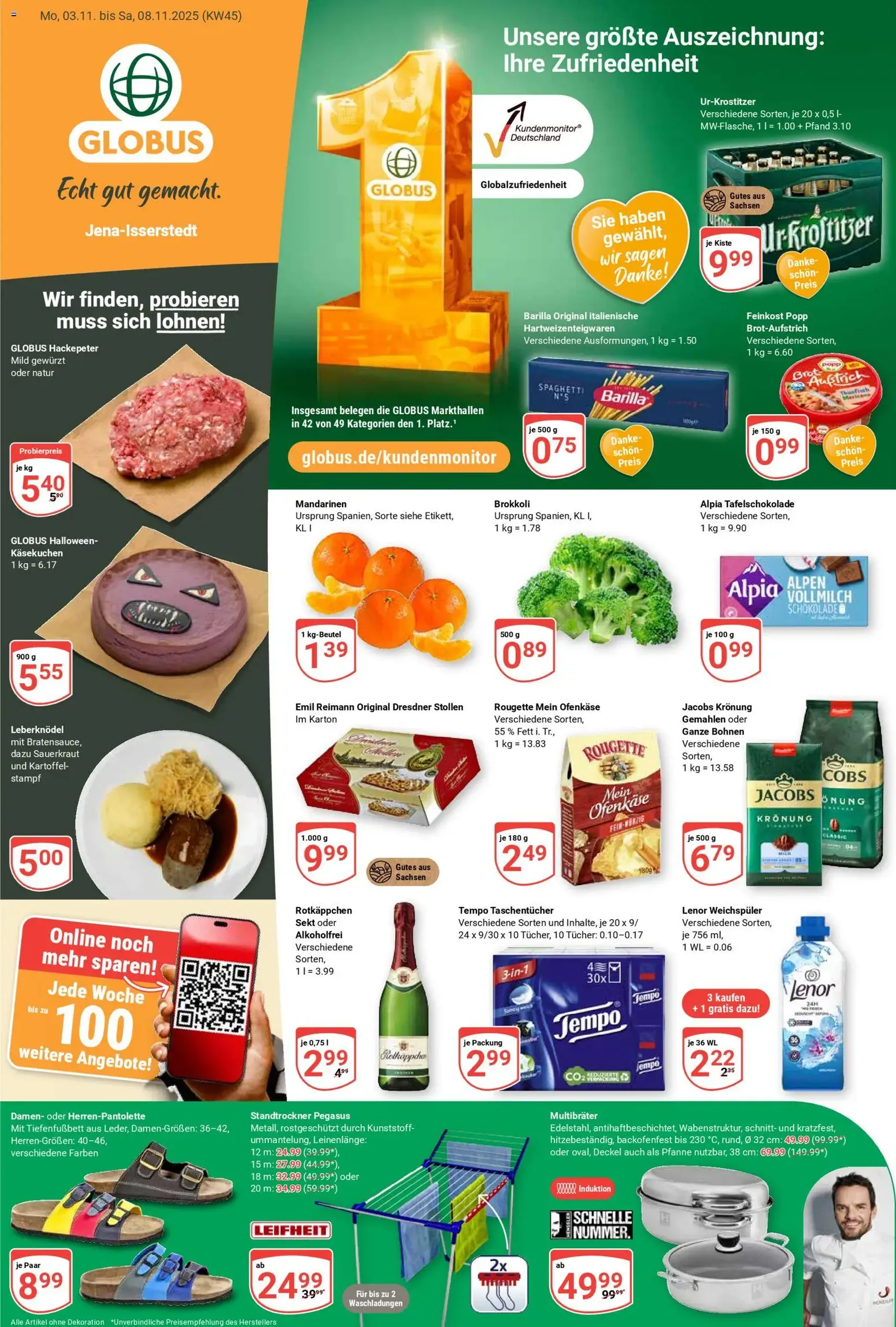 Globus Prospekt - Gültiger Prospekt ab 03.11.2025, Seite 1 von insgesamt 31 Globus Prospekt - Gültiger Prospekt ab 03.11.2025, Seite 1 von insgesamt 31