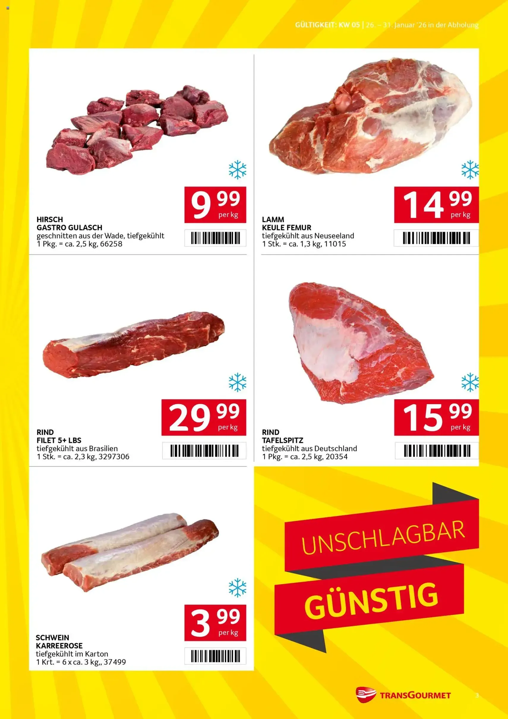 Transgourmet Flugblatt - Gültiger Prospekt ab 26.01.2026, Seite 3 von insgesamt 28