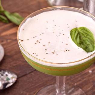 Recipe preview Basil Mezcal Sour Cocktail