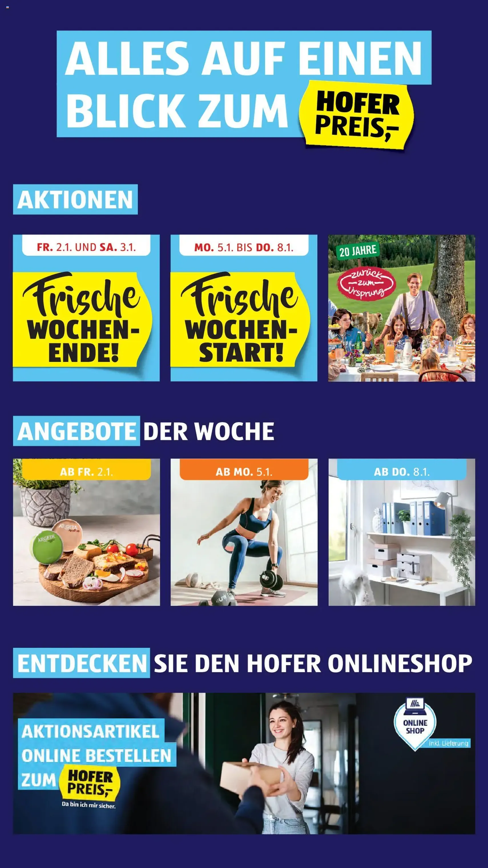 Hofer Flugblatt - Gültiger Prospekt ab 02.01.2026, Seite 2 von insgesamt 45