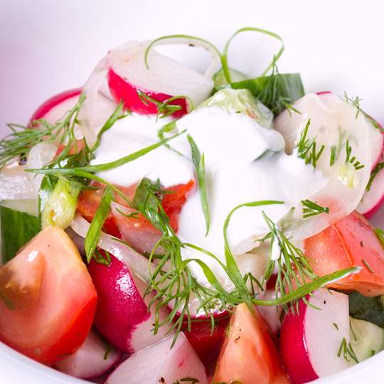 Anteprima ricetta Insalata di verdure con panna acida