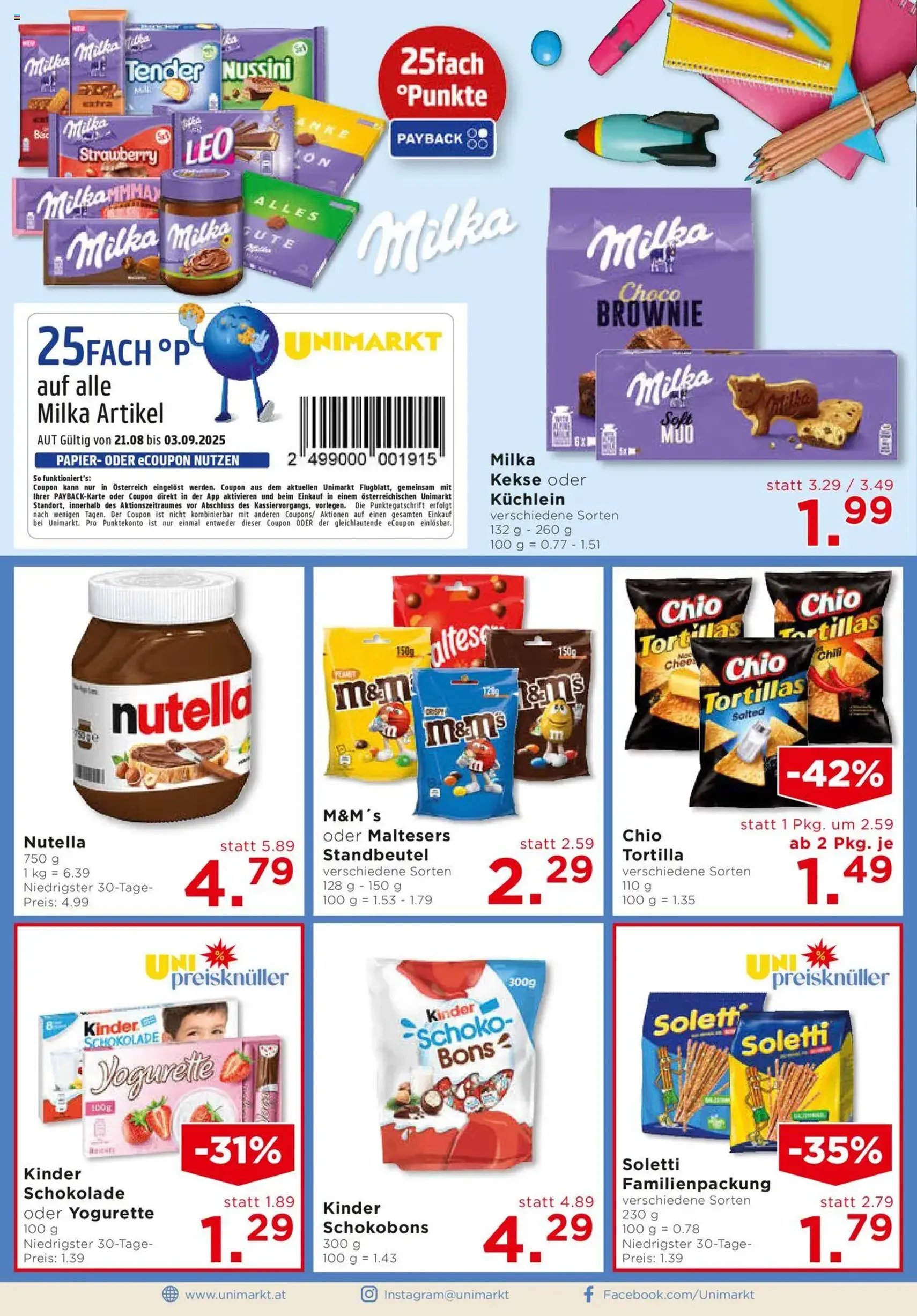 Unimarkt Flugblatt - Gültiger Prospekt ab 20.08.2025, Seite 14 von insgesamt 16 Unimarkt Flugblatt - Gültiger Prospekt ab 20.08.2025, Seite 14 von insgesamt 16