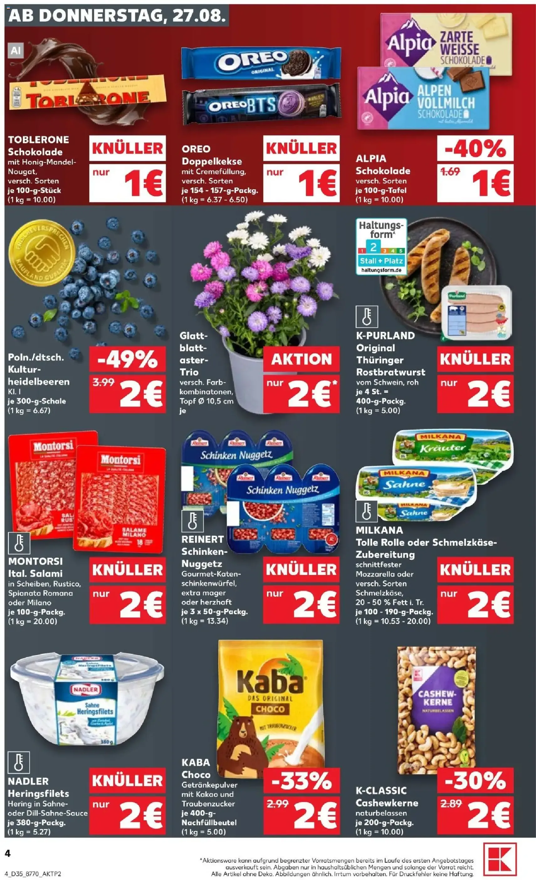 Kaufland Prospekt - Gültiger Prospekt ab 27.08.2026, Seite 4 von insgesamt 60