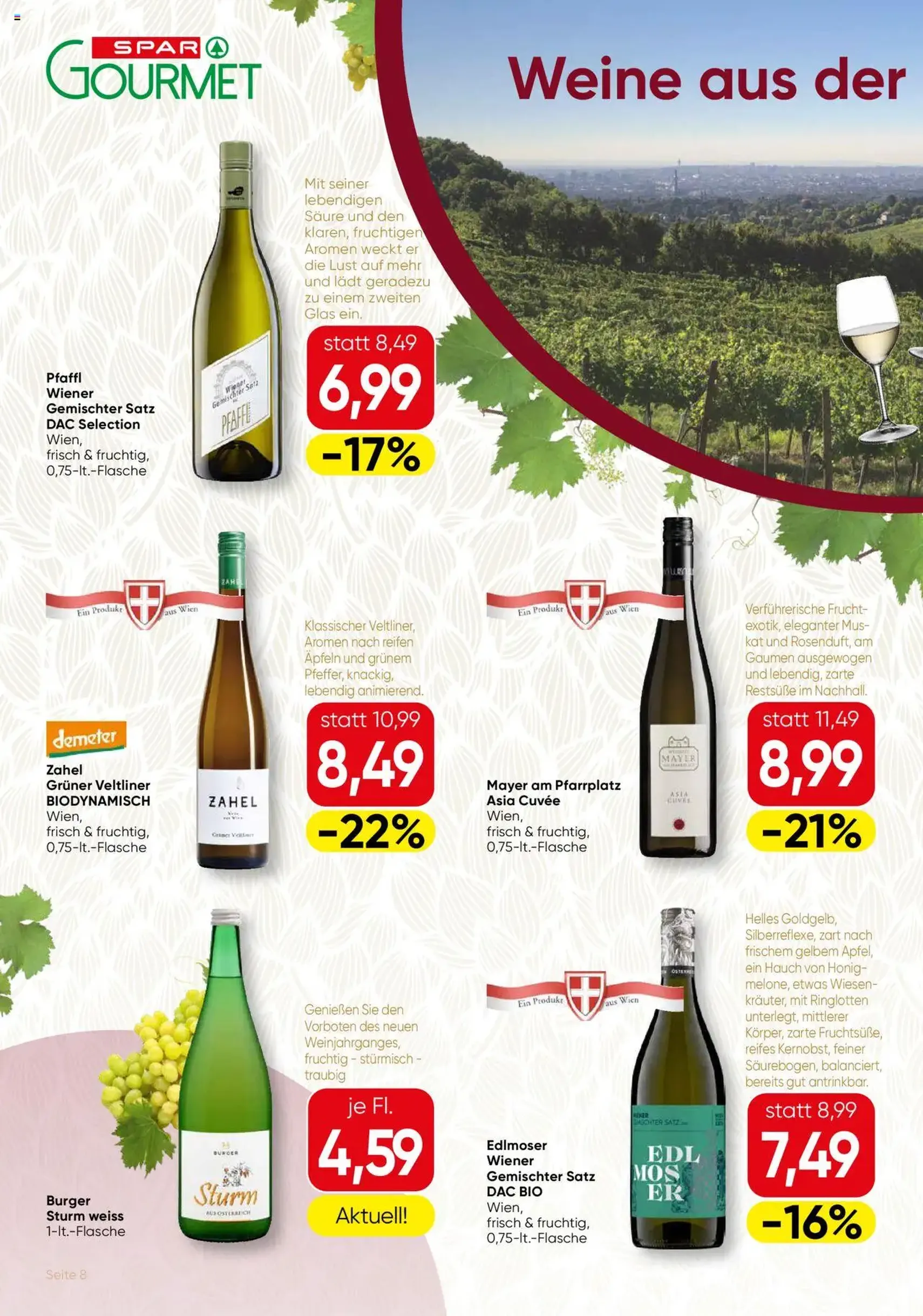 SPAR Gourmet Flugblatt - Gültiger Prospekt ab 11.09.2025, Seite 8 von insgesamt 12