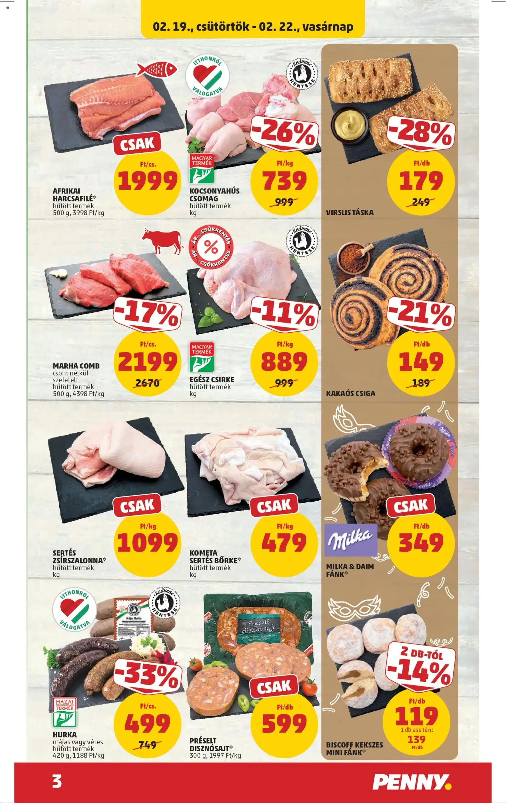 PENNY Akciós újság - 2026.02.19. érvényes szórólap 3 oldal 38 oldalból