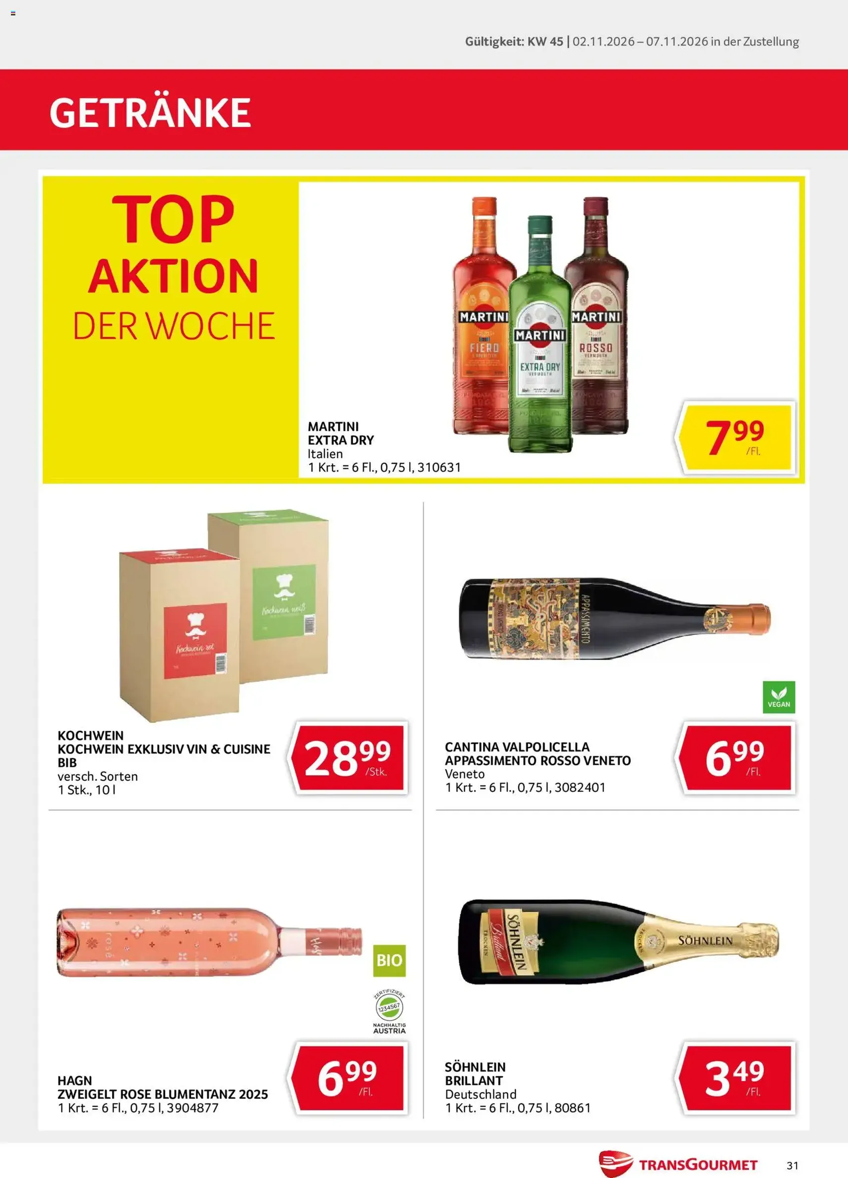 Transgourmet Flugblatt - Gültiger Prospekt ab 02.11.2026, Seite 31 von insgesamt 36
