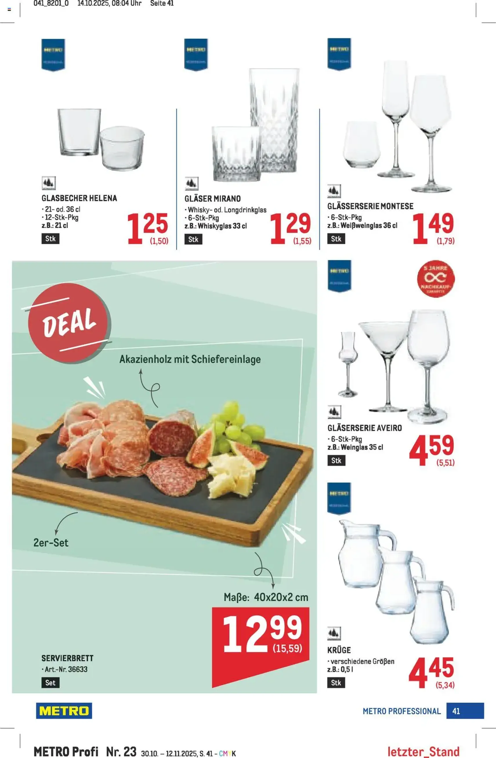 Metro angebote Profi - Gültiger Prospekt ab 30.10.2025, Seite 41 von insgesamt 64 Metro angebote Profi - Gültiger Prospekt ab 30.10.2025, Seite 41 von insgesamt 64