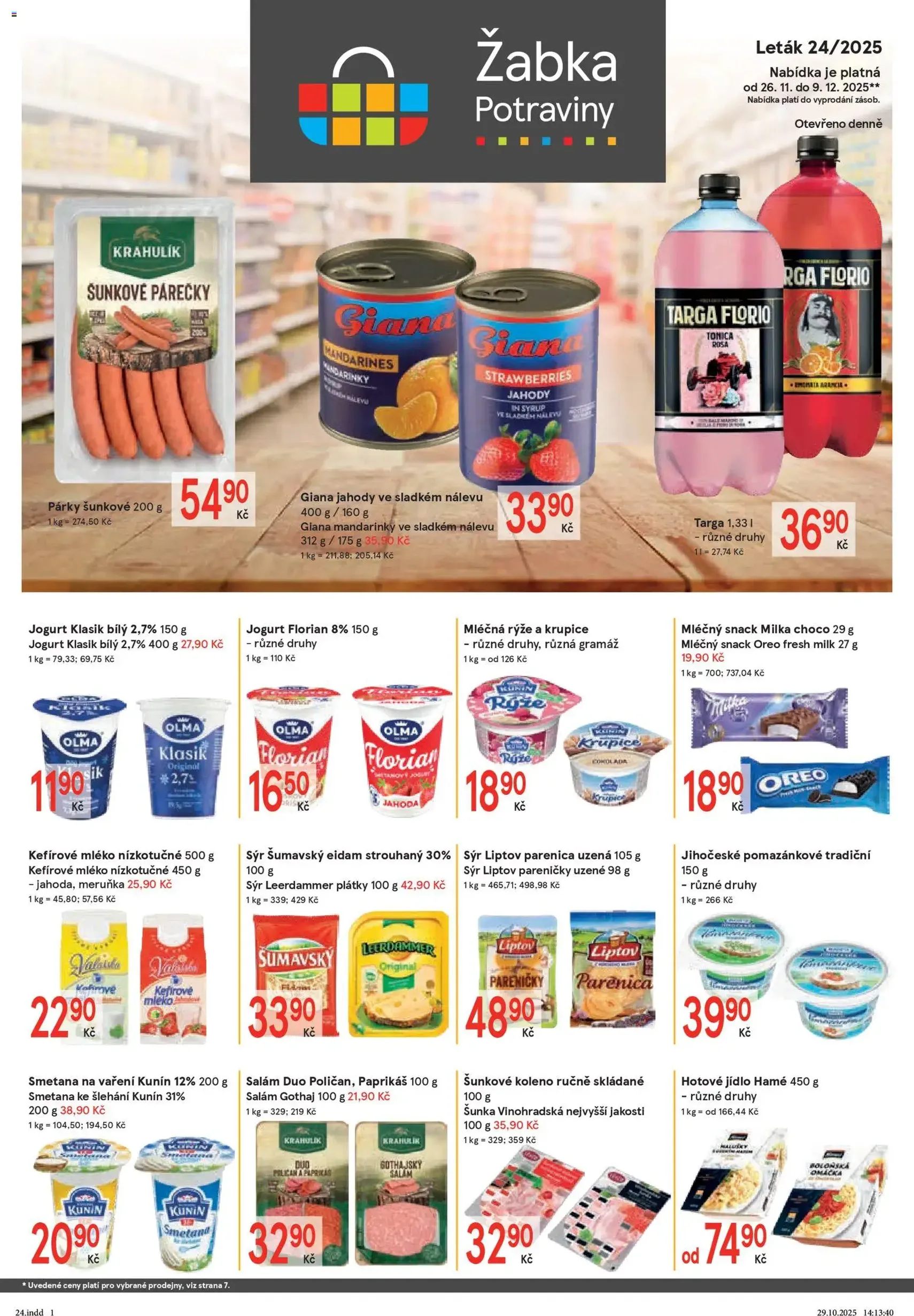 Žabka leták - platný leták od 26.11.2025 strana 1 z 7