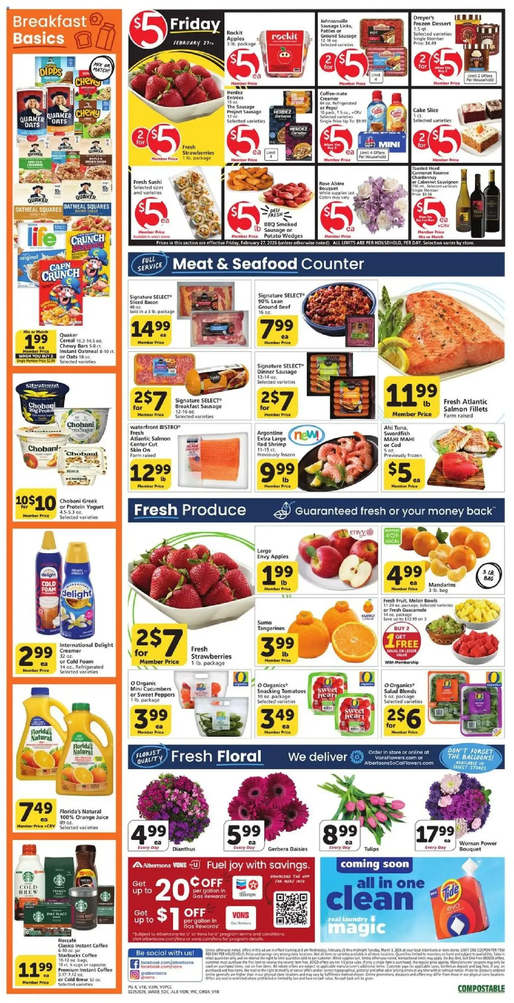 Vons Weekly Ad - valid flyer from 02/25/2026, page 4 of 5