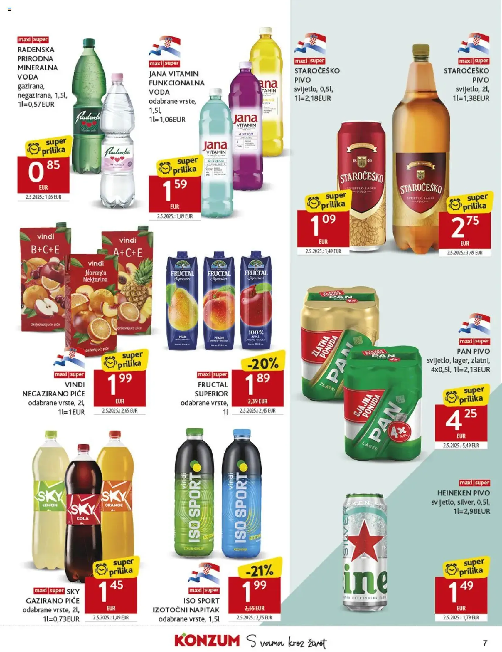 Konzum HR Akciós újság - 2025.07.23. érvényes szórólap 7 oldal 40 oldalból Konzum HR Akciós újság - 2025.07.23. érvényes szórólap 7 oldal 40 oldalból