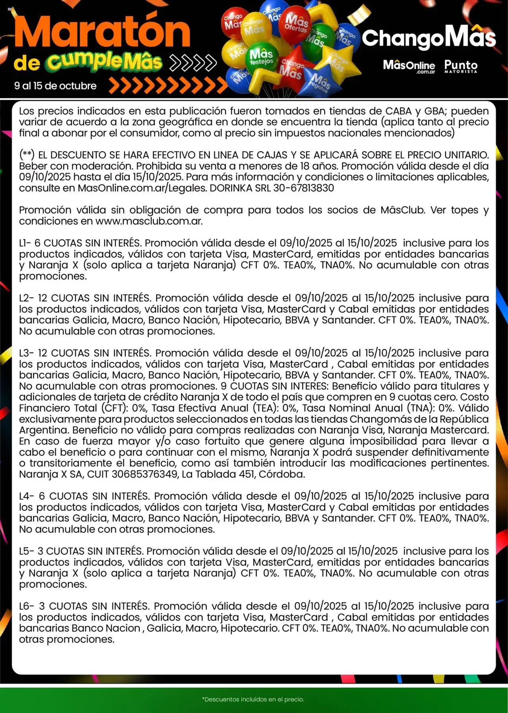 Changomas ofertas - folleto válido desde 09/10/2025 página 20 de 21 Changomas ofertas - folleto válido desde 09/10/2025 página 20 de 21