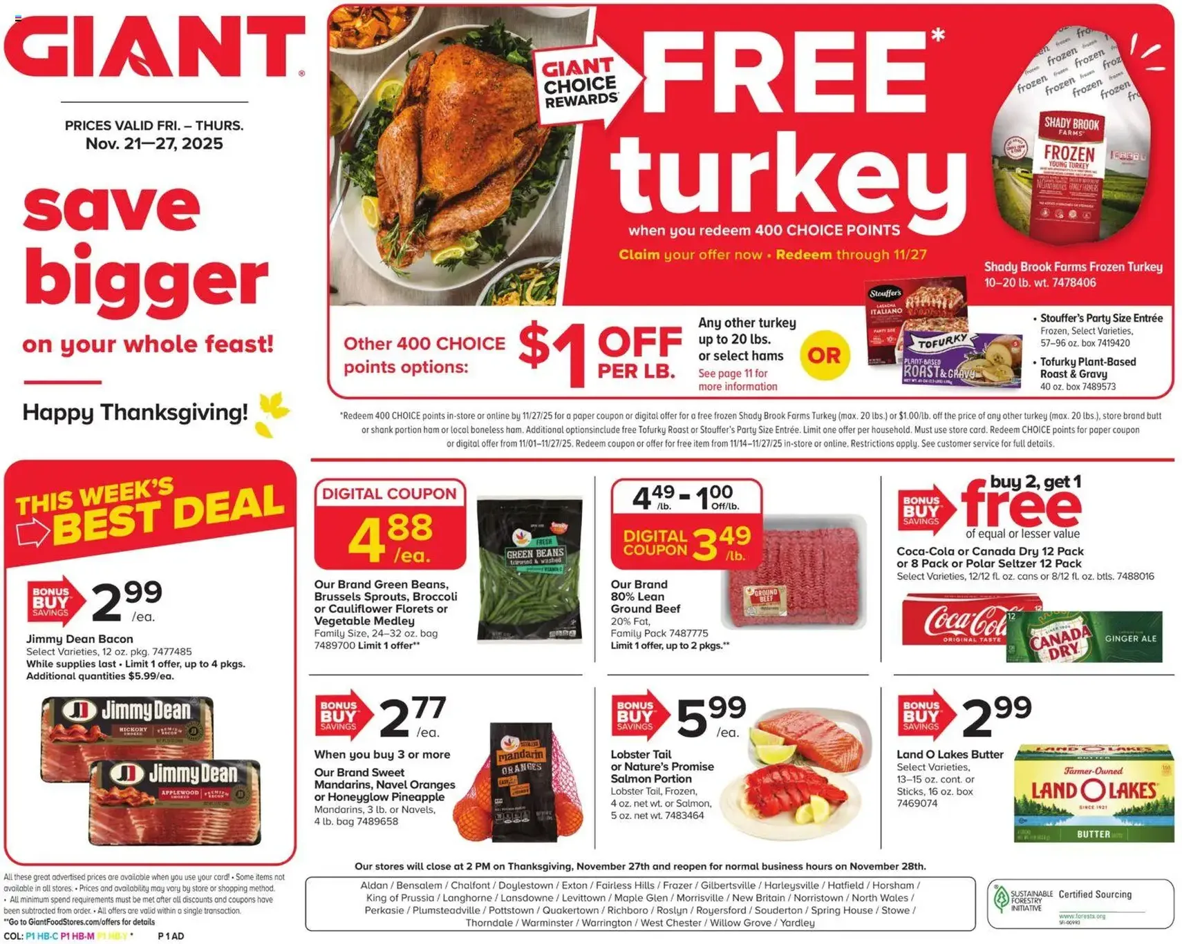Giant Weekly Ad - valid flyer from 11/21/2025, page 1 of 23