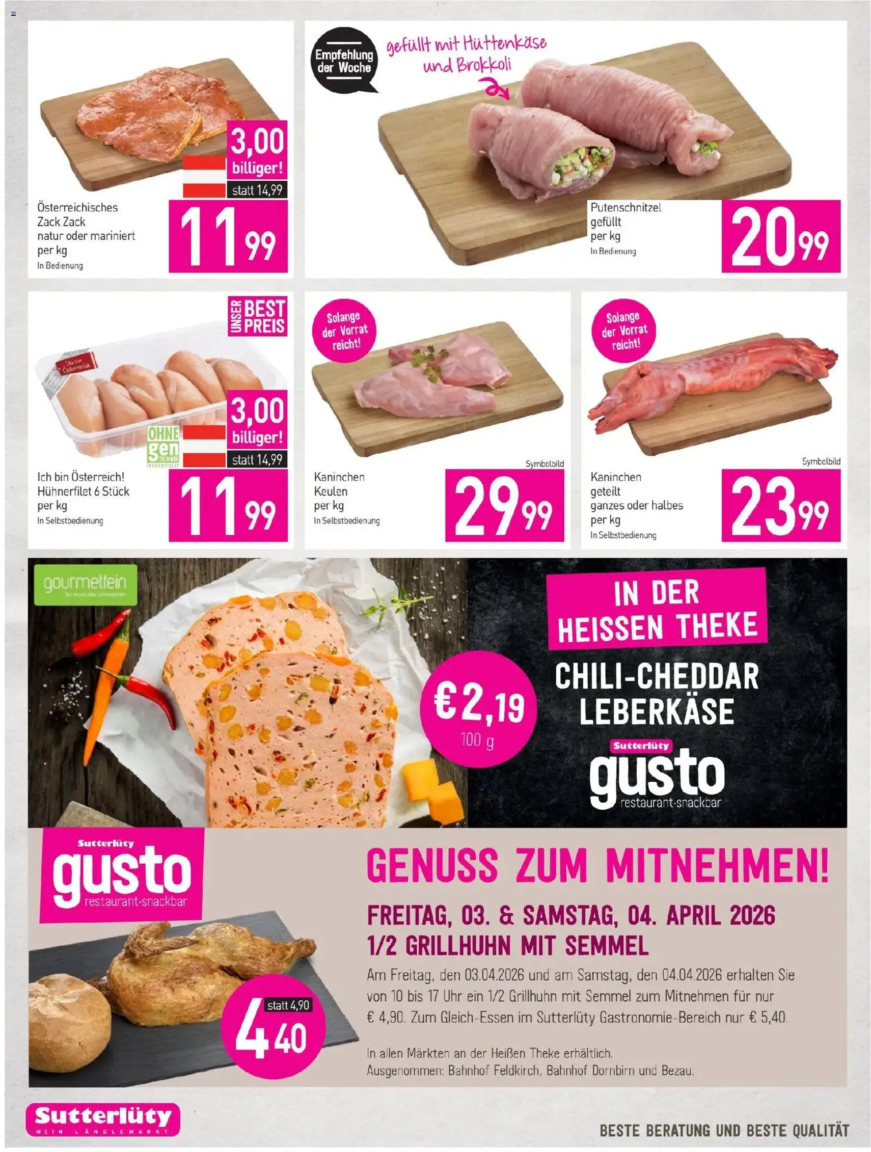 Sutterlüty Flugblatt - Gültiger Prospekt ab 02.04.2026, Seite 12 von insgesamt 24