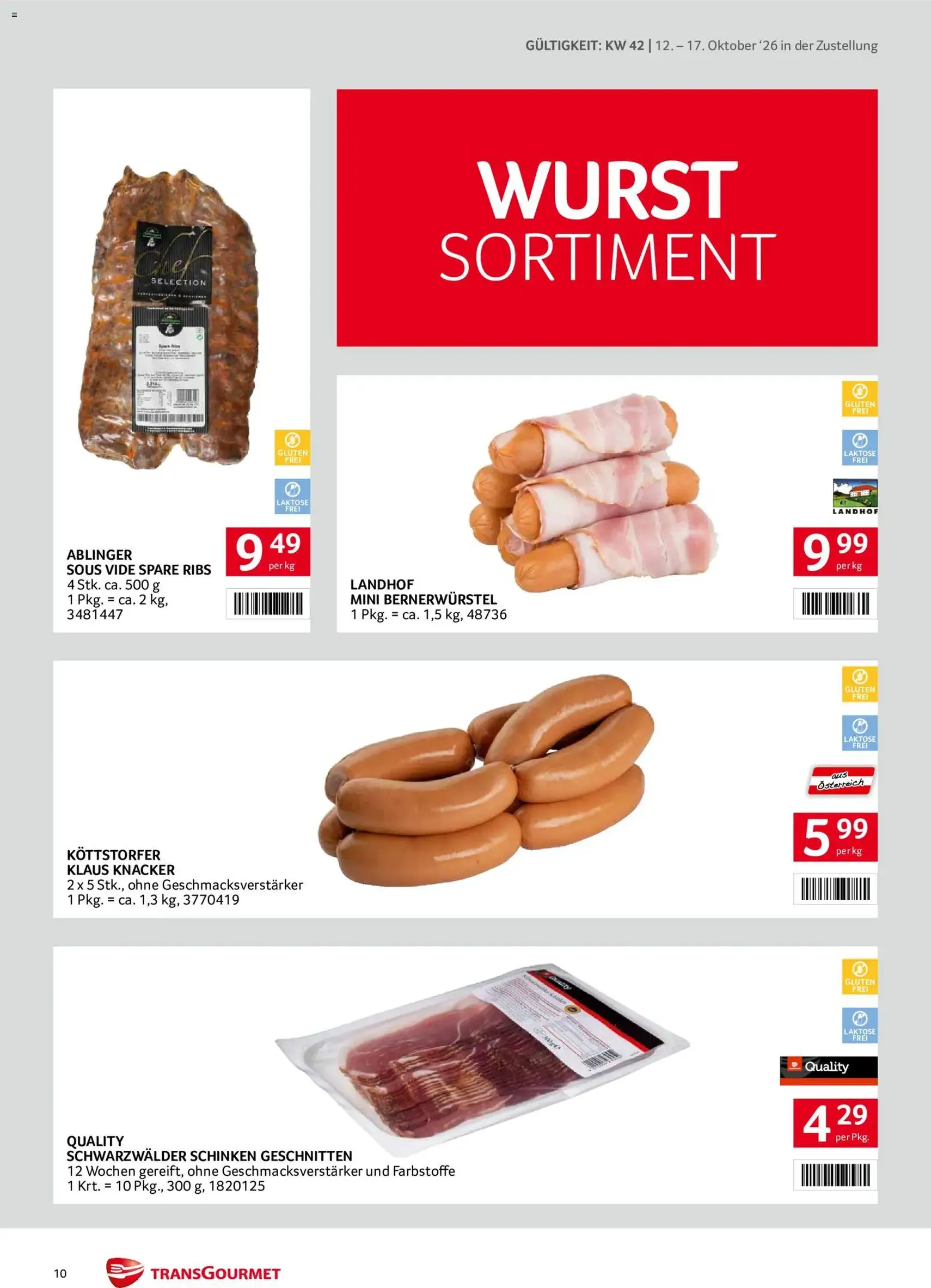Transgourmet Flugblatt - Gültiger Prospekt ab 11.10.2026, Seite 10 von insgesamt 32