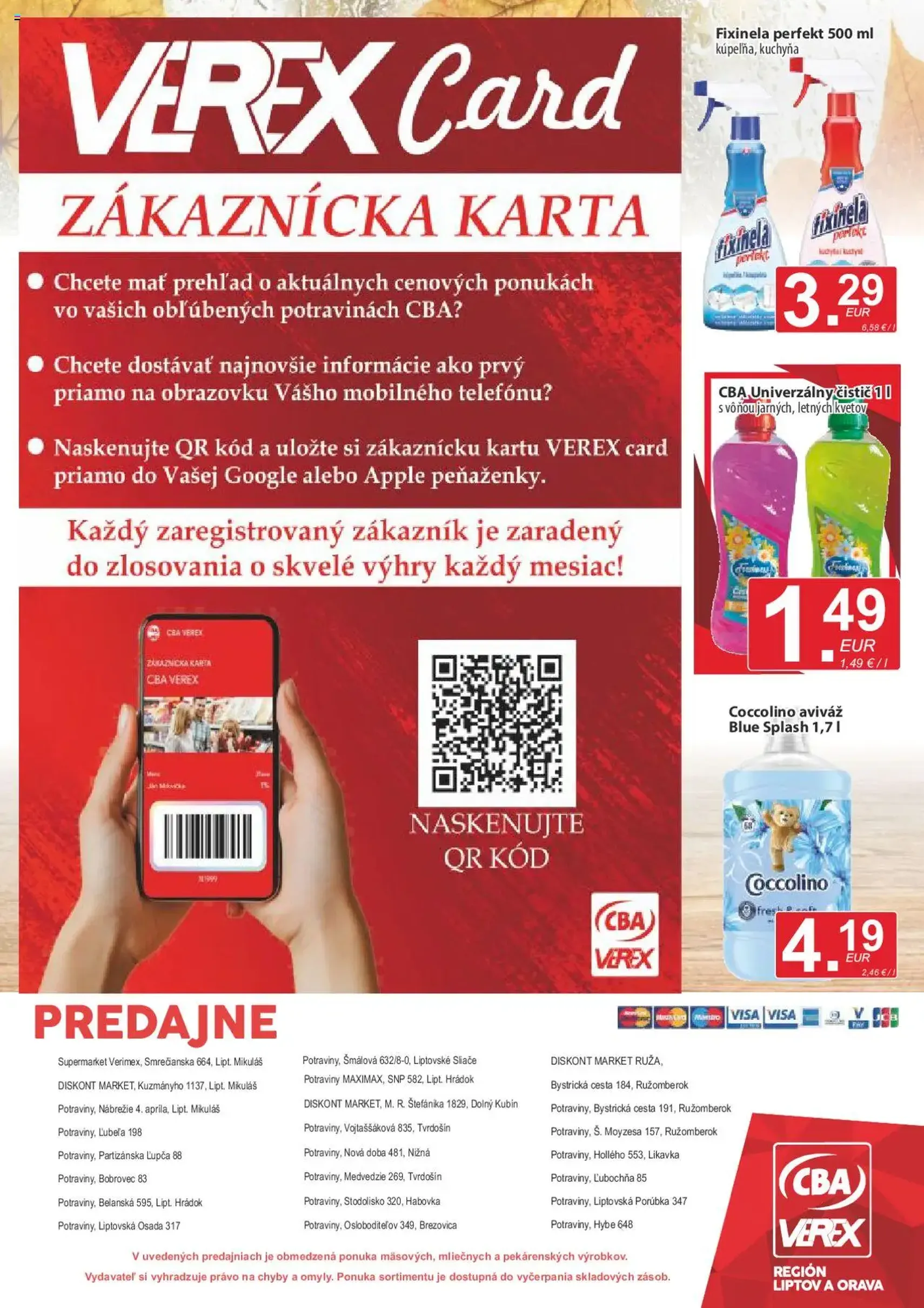 CBA Verex leták - platný leták od 18.09.2025 strana 12 z 12