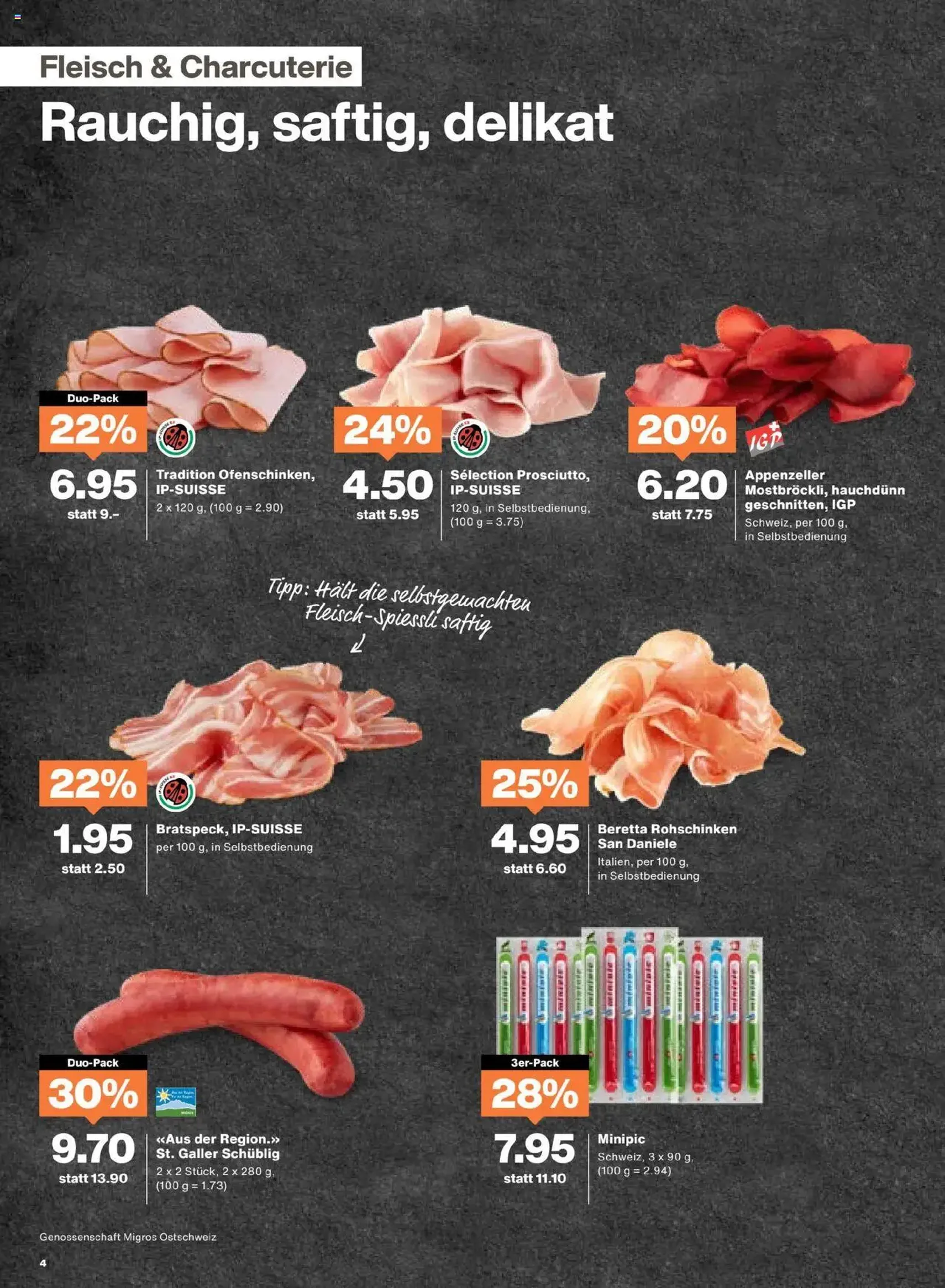 Migros Aktionen - Gültiger Prospekt ab 29.07.2025, Seite 4 von insgesamt 20