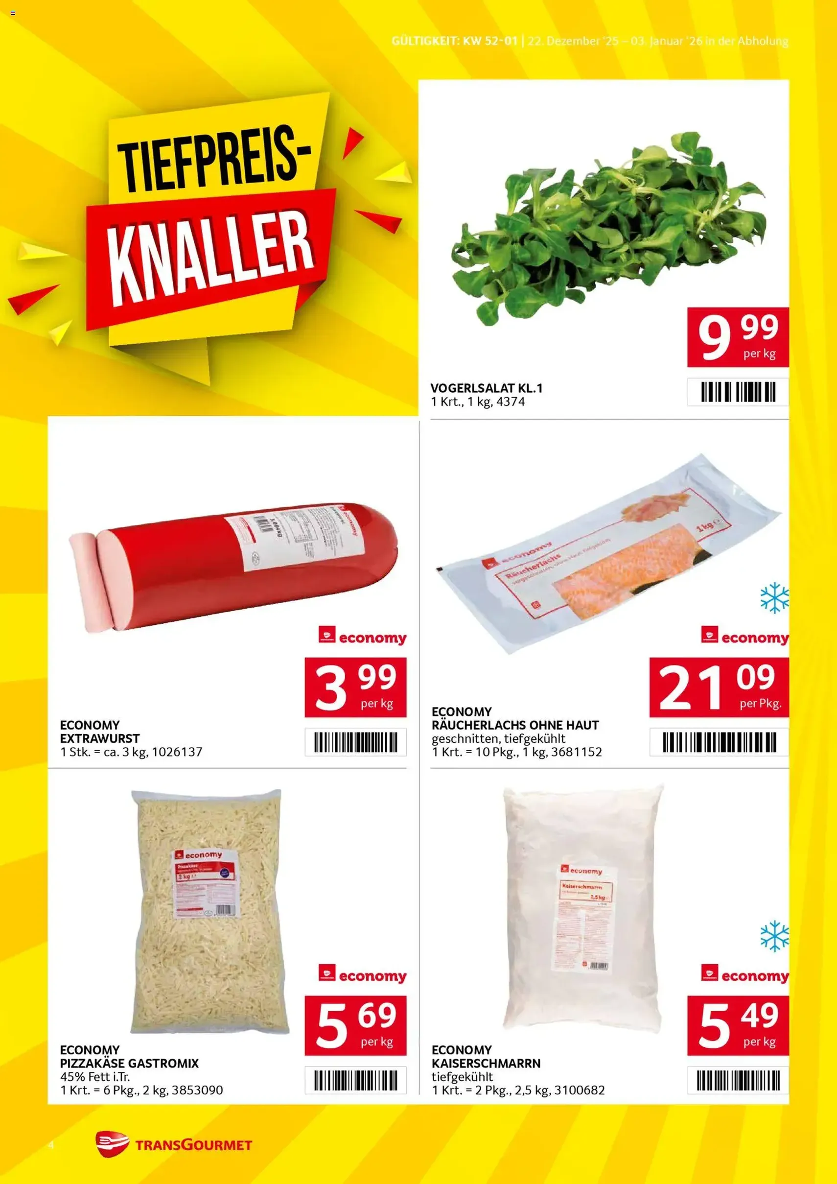 Transgourmet Flugblatt - Gültiger Prospekt ab 22.12.2025, Seite 4 von insgesamt 36