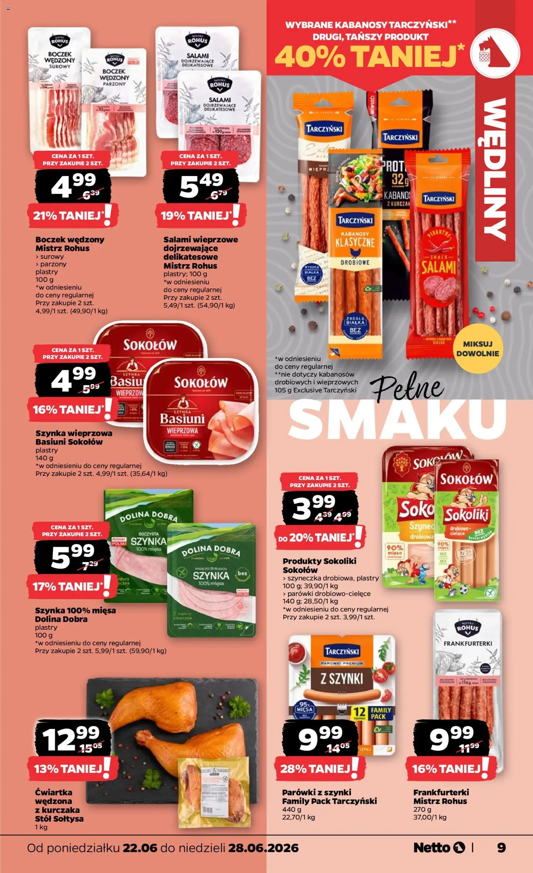 Netto gazetka od poniedziałku spożywcza - ważny gazetka od 22.06.2026 strona 9 z 35