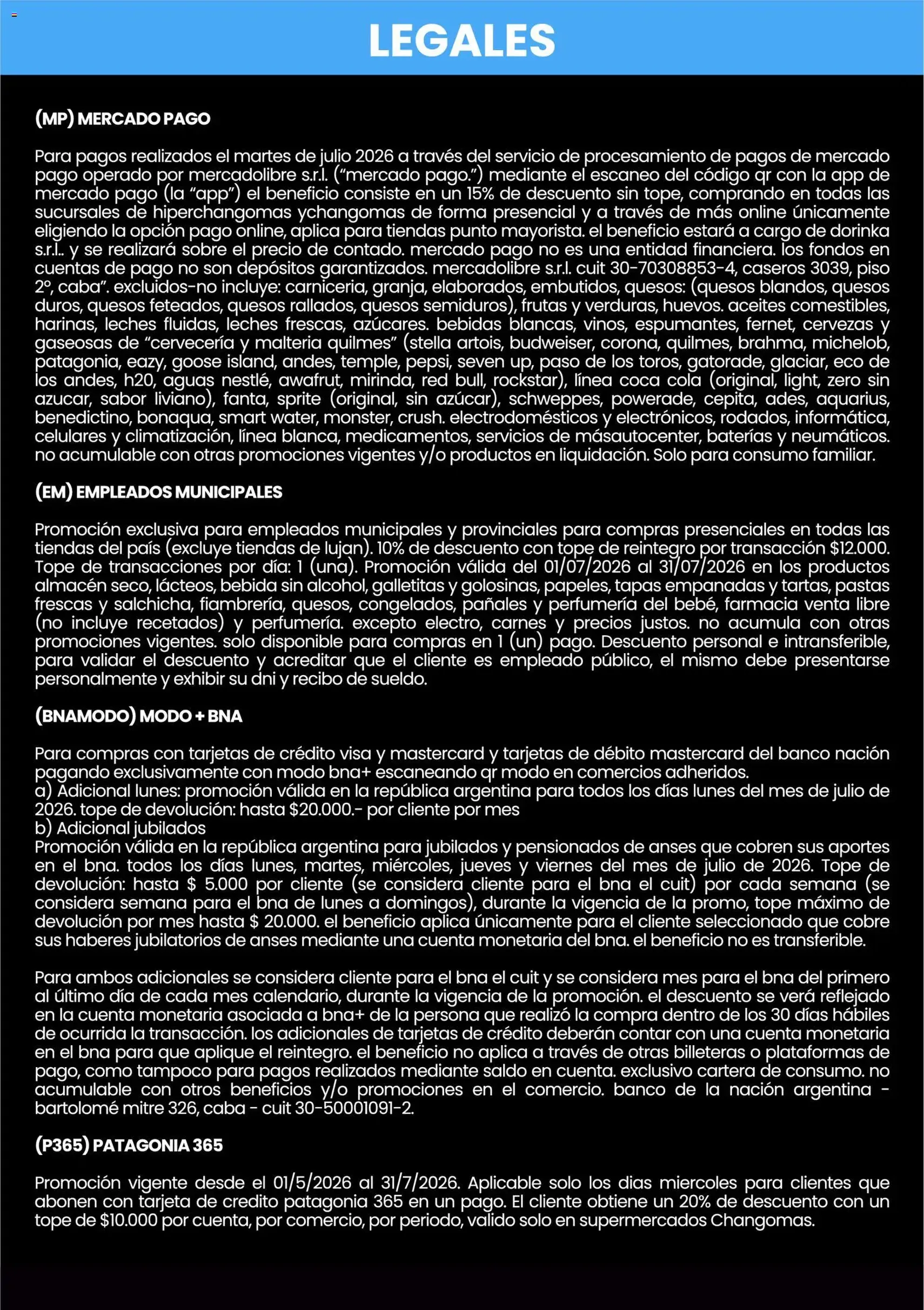 Changomas ofertas - folleto válido desde 01/07/2026 página 8 de 9