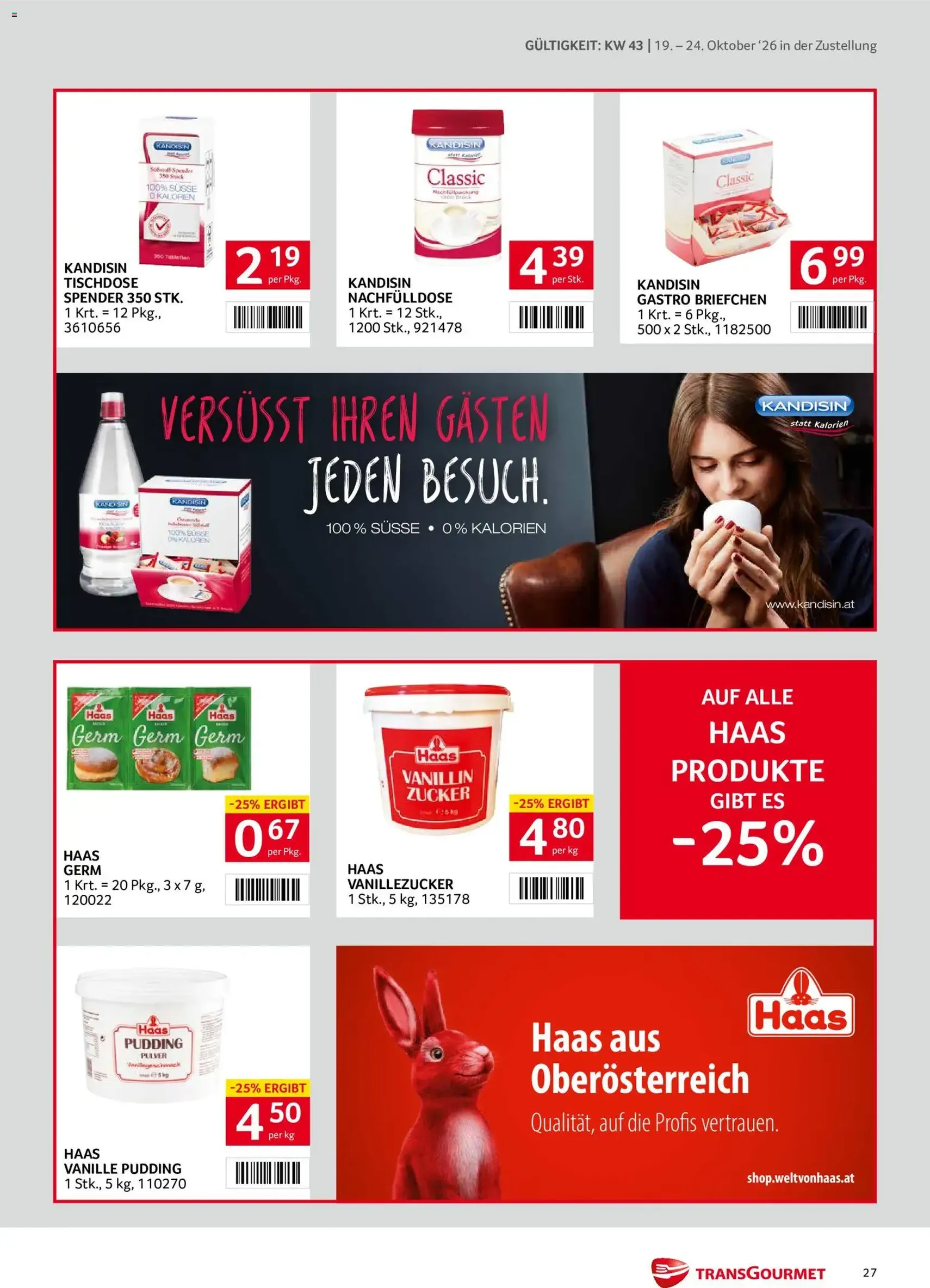 Transgourmet Flugblatt - Gültiger Prospekt ab 19.10.2026, Seite 27 von insgesamt 40