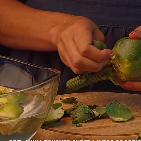 Ricetta per pasta cremosa ai carciofi - procedimento 1