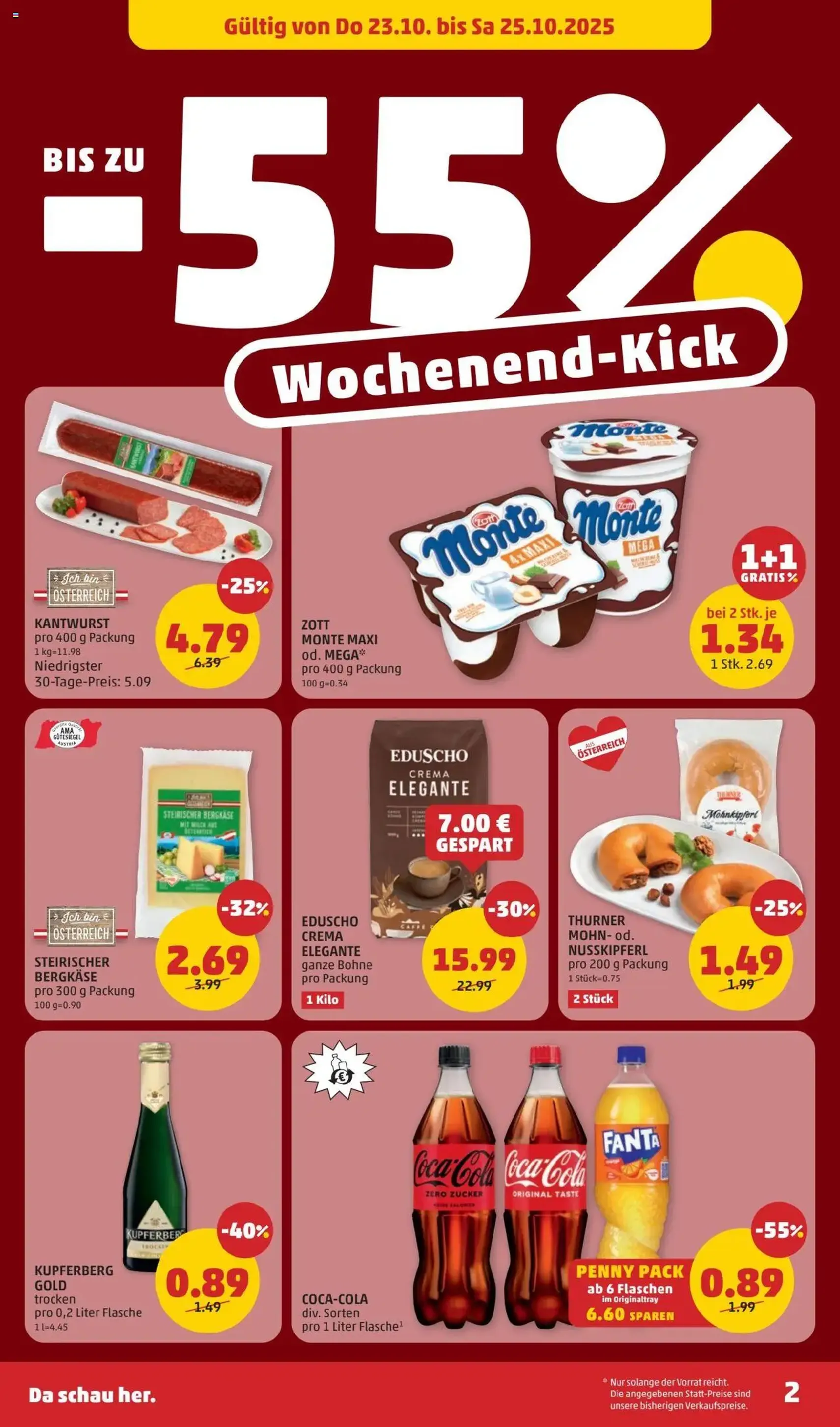 Penny Markt Flugblatt - Gültiger Prospekt ab 23.10.2025, Seite 2 von insgesamt 32 Penny Markt Flugblatt - Gültiger Prospekt ab 23.10.2025, Seite 2 von insgesamt 32