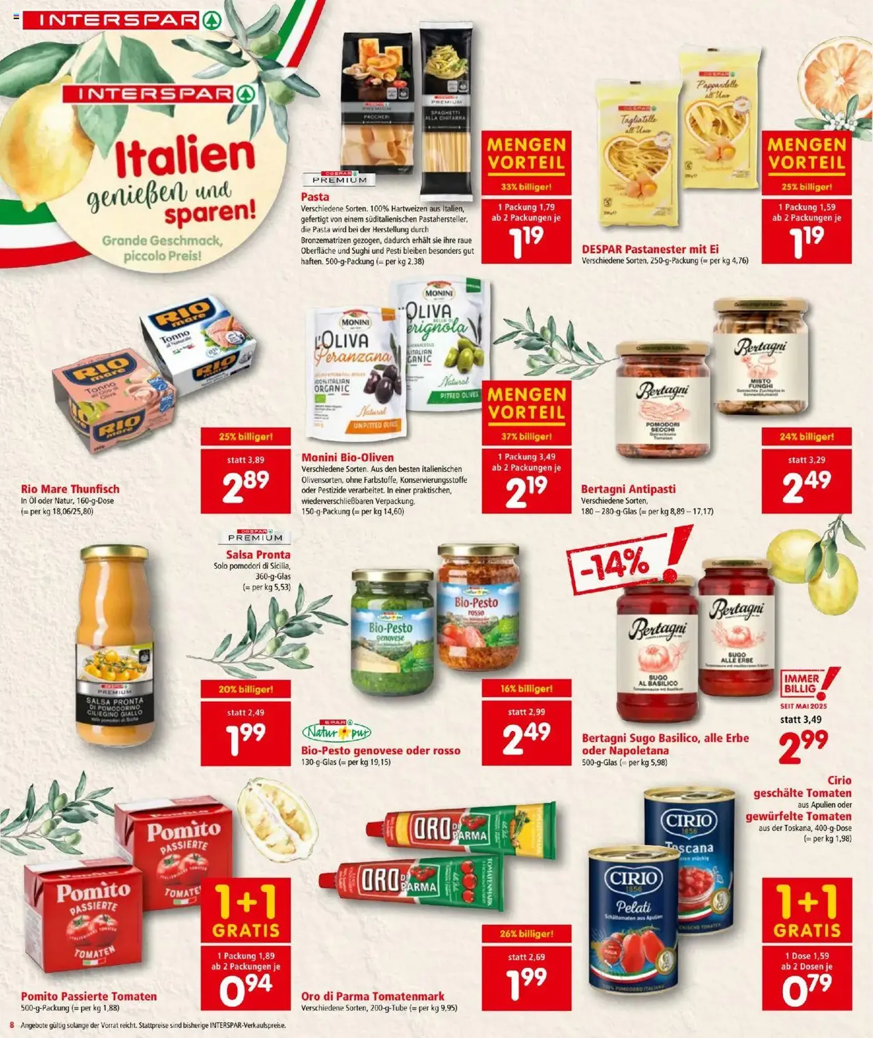 Interspar Flugblatt - Gültiger Prospekt ab 31.07.2025, Seite 8 von insgesamt 20